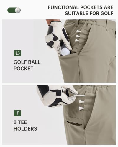 Thumbnail 2 de 33,000ft Men's Golf Shorts 9" Lightweight Stretch Outdoor Shorts