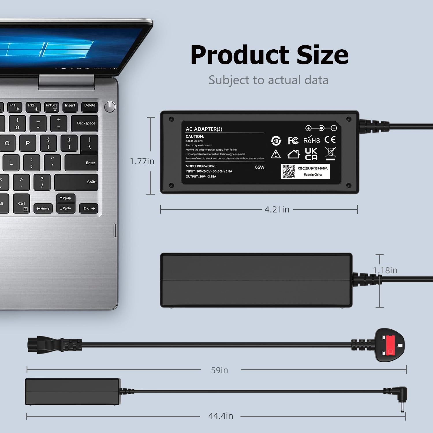 Thumbnail 6 de VUOHOEG 65W Laptop Charger for Lenovo Ideapad and More — Practical, Safe Power