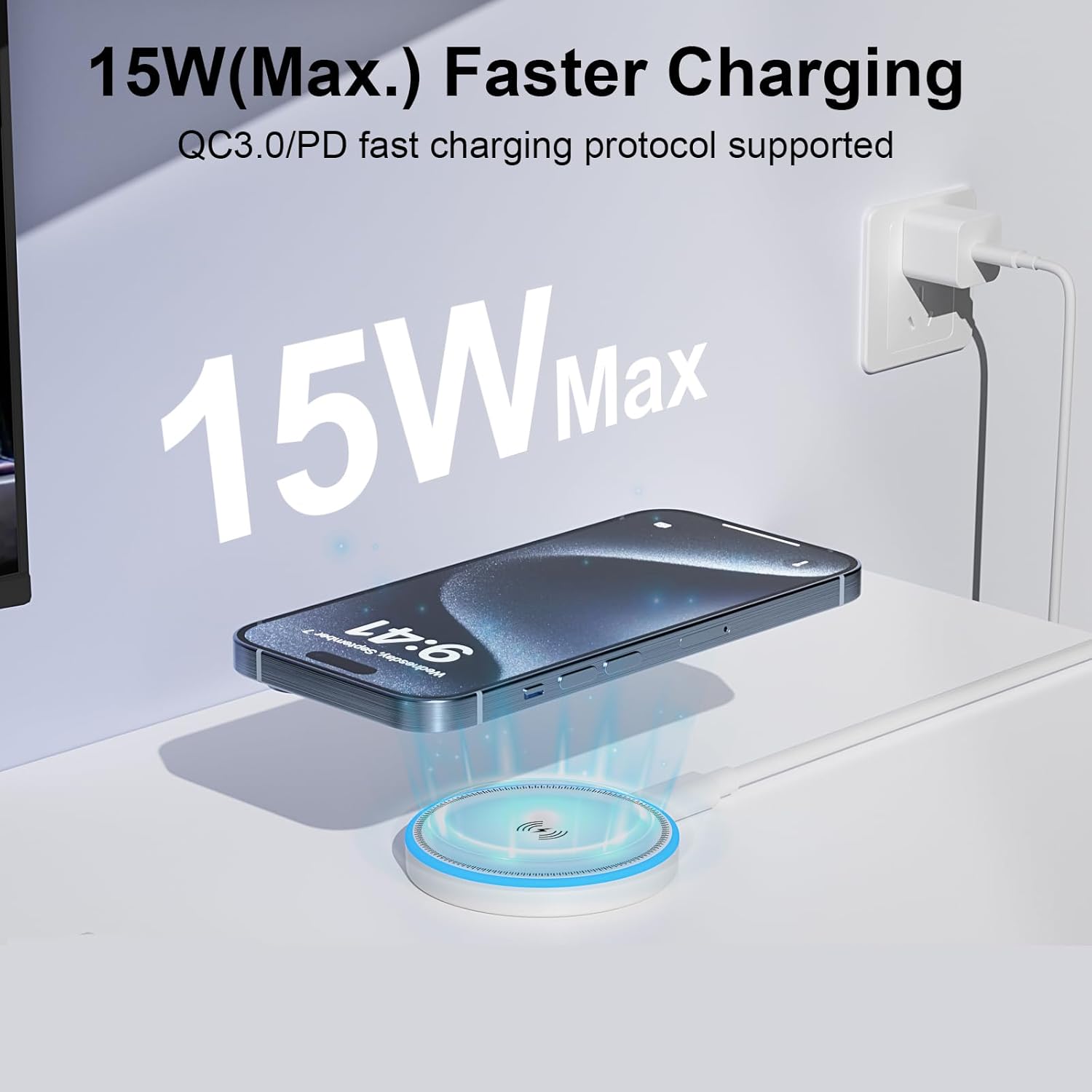 Thumbnail 1 de Magnetic Wireless Charger 15W, 2-Pack for iPhone 📱