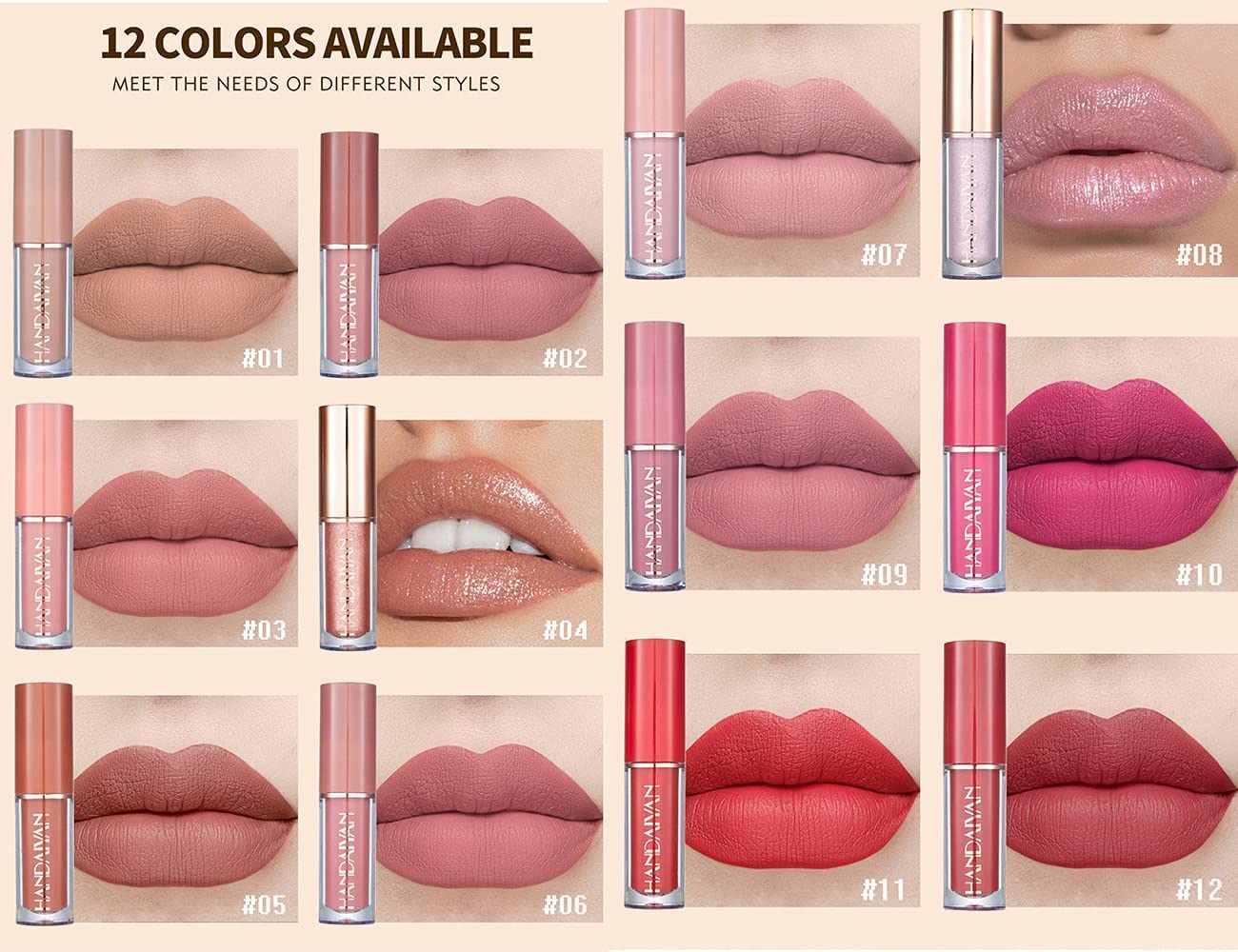 Thumbnail 2 de 12 Colors Matt Ink Lippenstift Set A