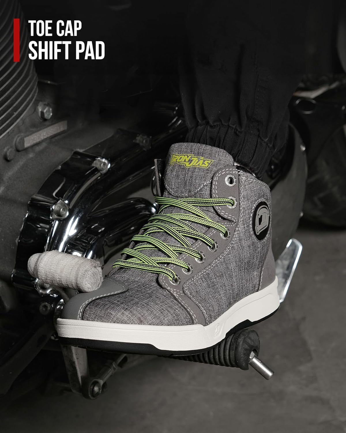 Thumbnail 1 de IRON JIA'S Motorradschuhe Herren – CE-konforme Stiefel mit rutschfester Sohle, atmungsaktiv und seitlichem Reißverschluss