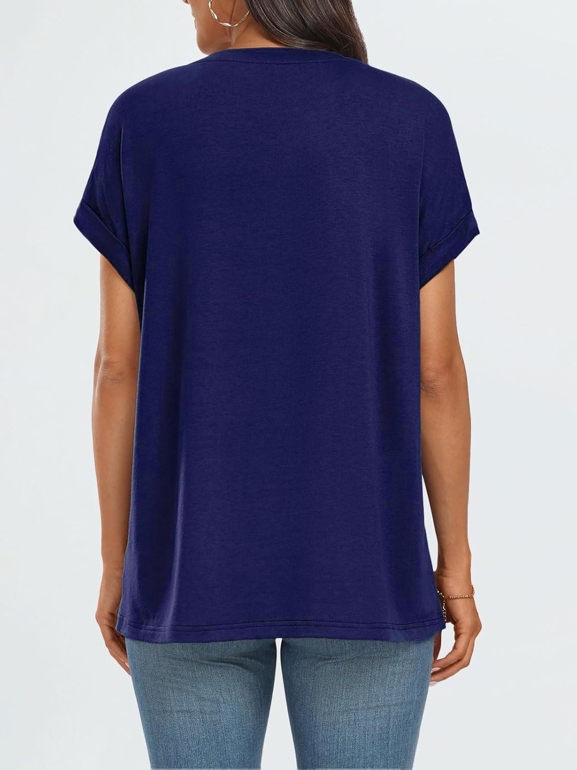 Thumbnail 2 de Cuptacc Tee Shirt Femme Col Rond Ample – T-Shirt à Manches Courtes Oversize