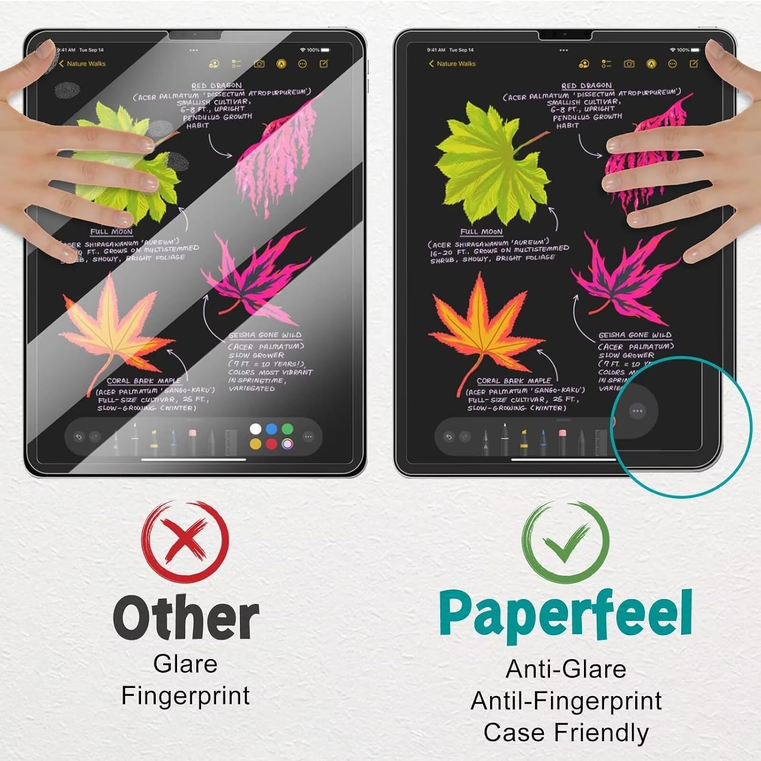 Detalle 2 de Paperfeel 2 Pack Matte PET Screen Protector for iPad Air 13 inch (M4/M3/M2) 2026–2024