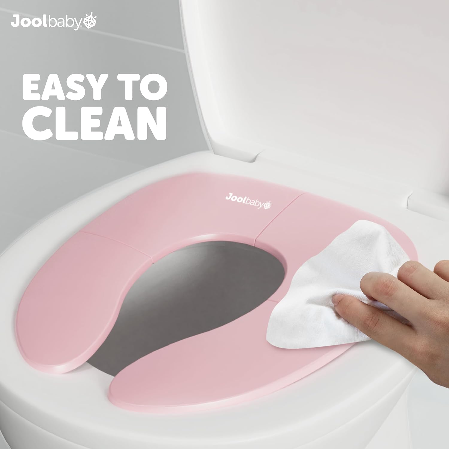 Detalle de Jool Baby Folding Travel Potty Seat (Girls) – Fits Round & Oval Toilets, Pink