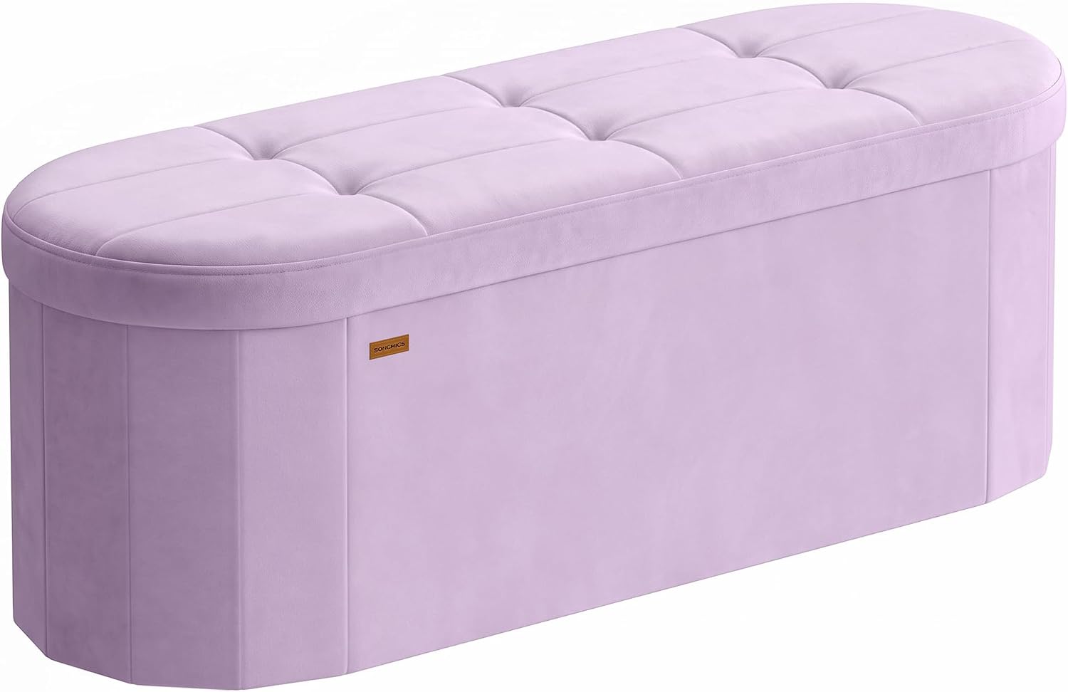 Detalle de SONGMICS Folding Storage Ottoman in Velvet