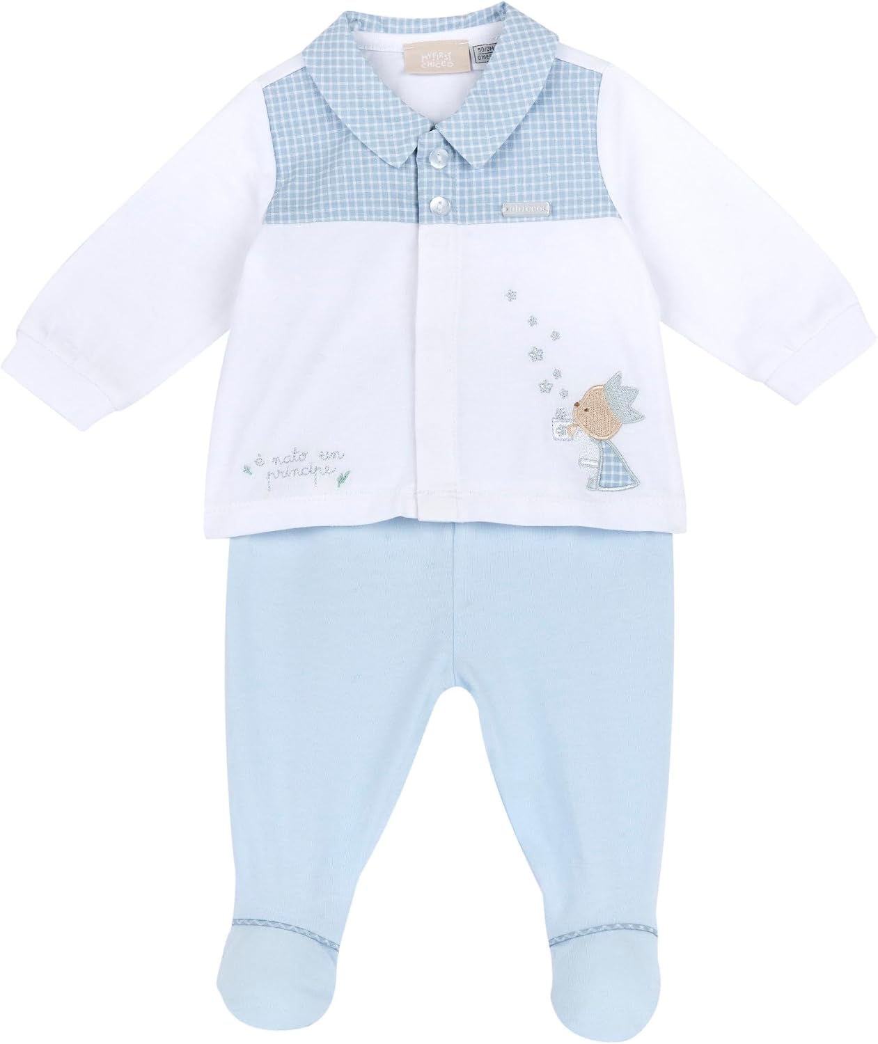 Detalle de Chicco Completo Neonato e Neonata: Maglietta e Ghettine in Morbido Cotone