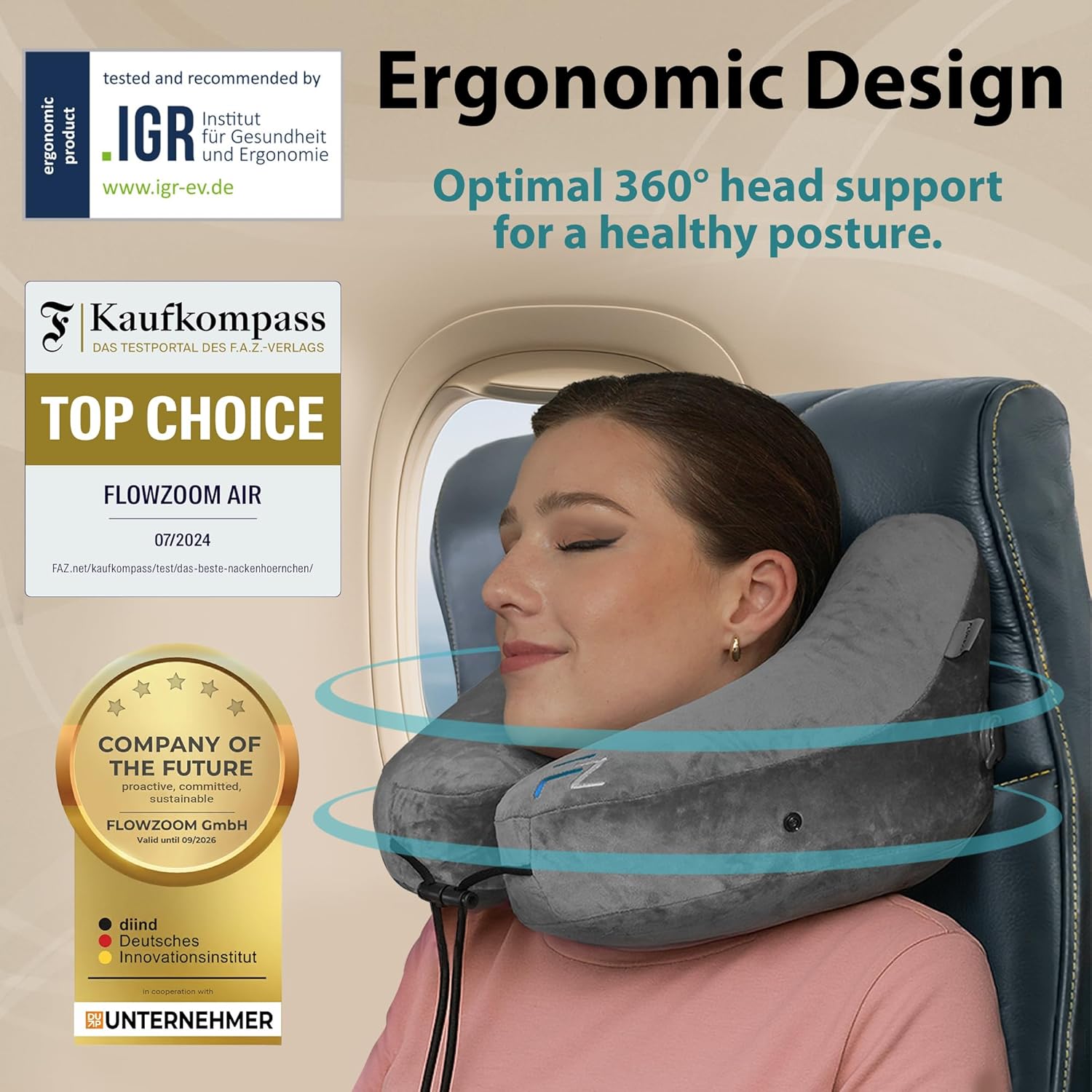 Thumbnail 1 de FLOWZOOM Air neck support travel pillow