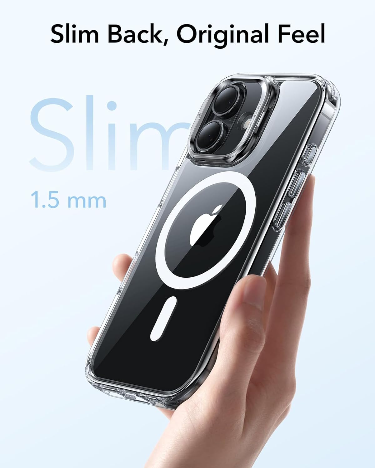 Thumbnail 6 de ESR for iPhone 17 Case (Clear) with Military-Grade Drop Protection, Stash Stand & Camera Control Cover