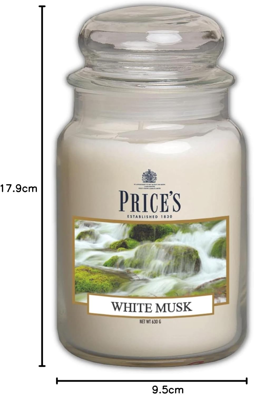 Thumbnail 6 de Price's Grande bougie Musc blanc - parfum longue durée