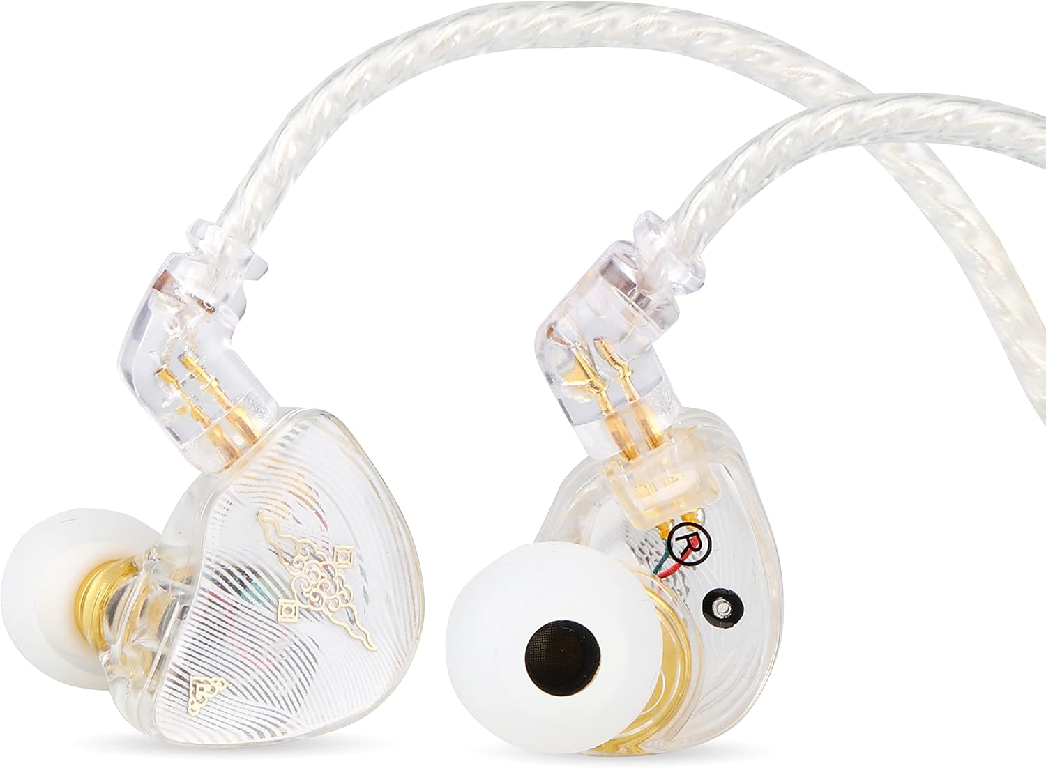 Detalle de Linsoul TANGZU Wan'er S.G — écouteurs intra-auriculaires HiFi à diaphragme 10 mm, câble OFC détachable à 2 broches (blanc, sans micro)