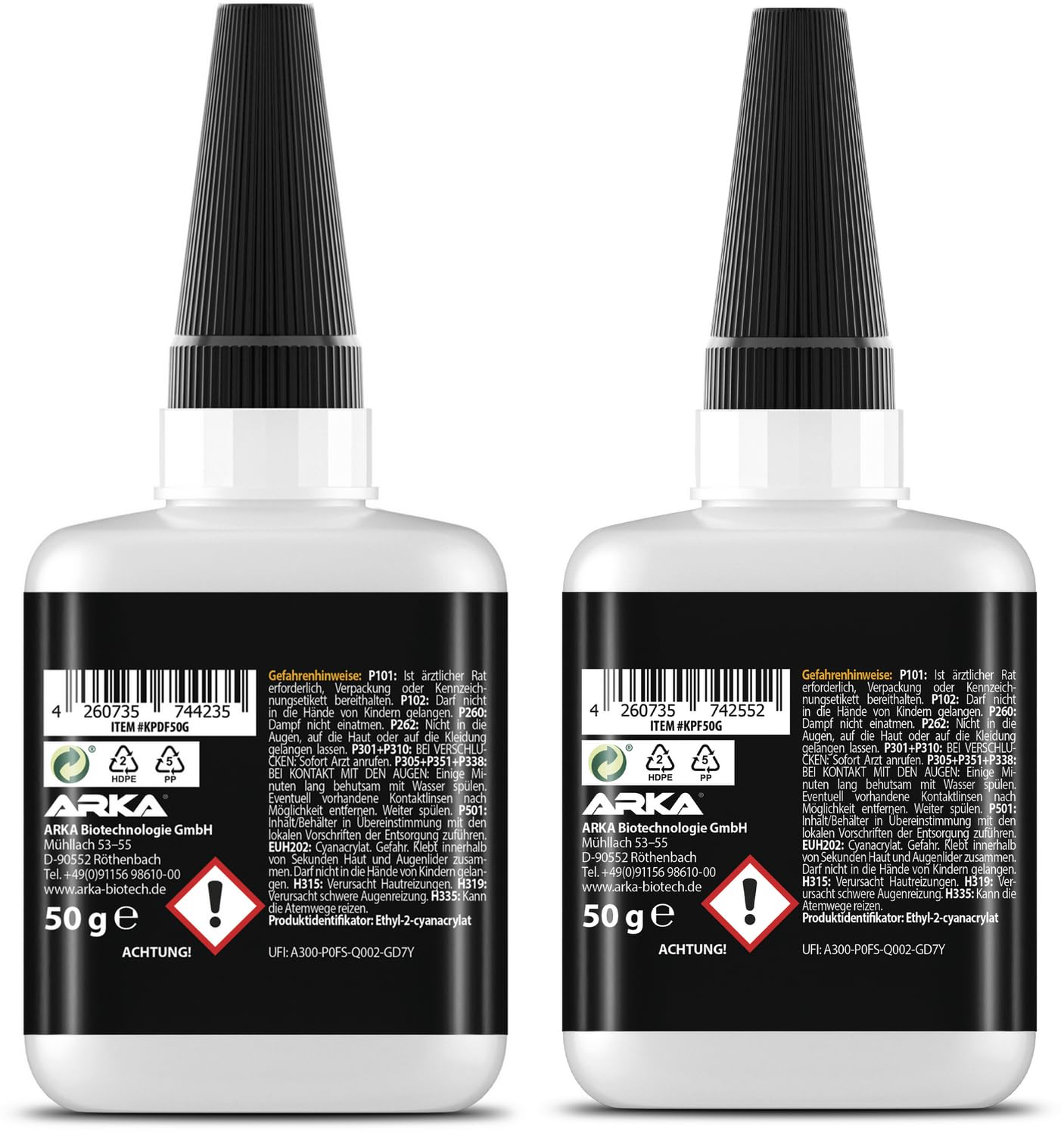 Thumbnail 1 de KRAFTPROTZ Sekundenkleber-Set (2× 50 g) flüssig & gel – extra stark, wasserfest & hitzebeständig, anti-austrocknend