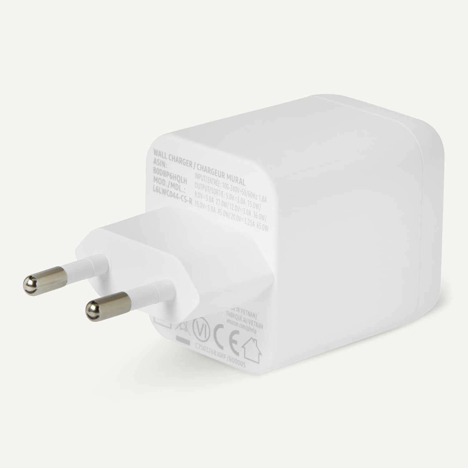 Thumbnail 3 de Amazon Basics USB-C Wandladegerät 65W Nano-GaN