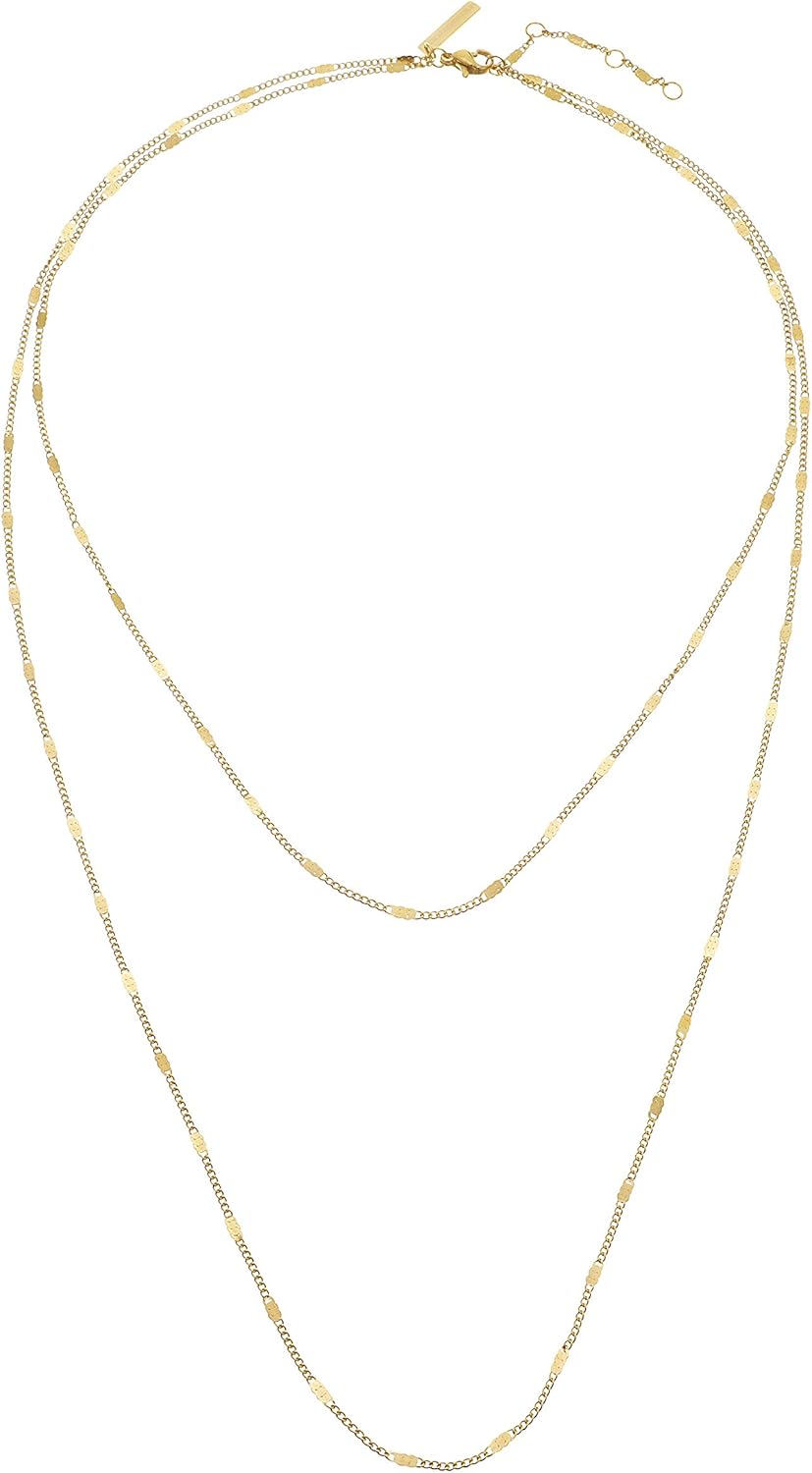Thumbnail 6 de LIEBESKIND BERLIN Armband – dreier Ketten-Layering aus poliertem Edelstahl, IP-Gold, 22 cm (verstellbar 17–22 cm)