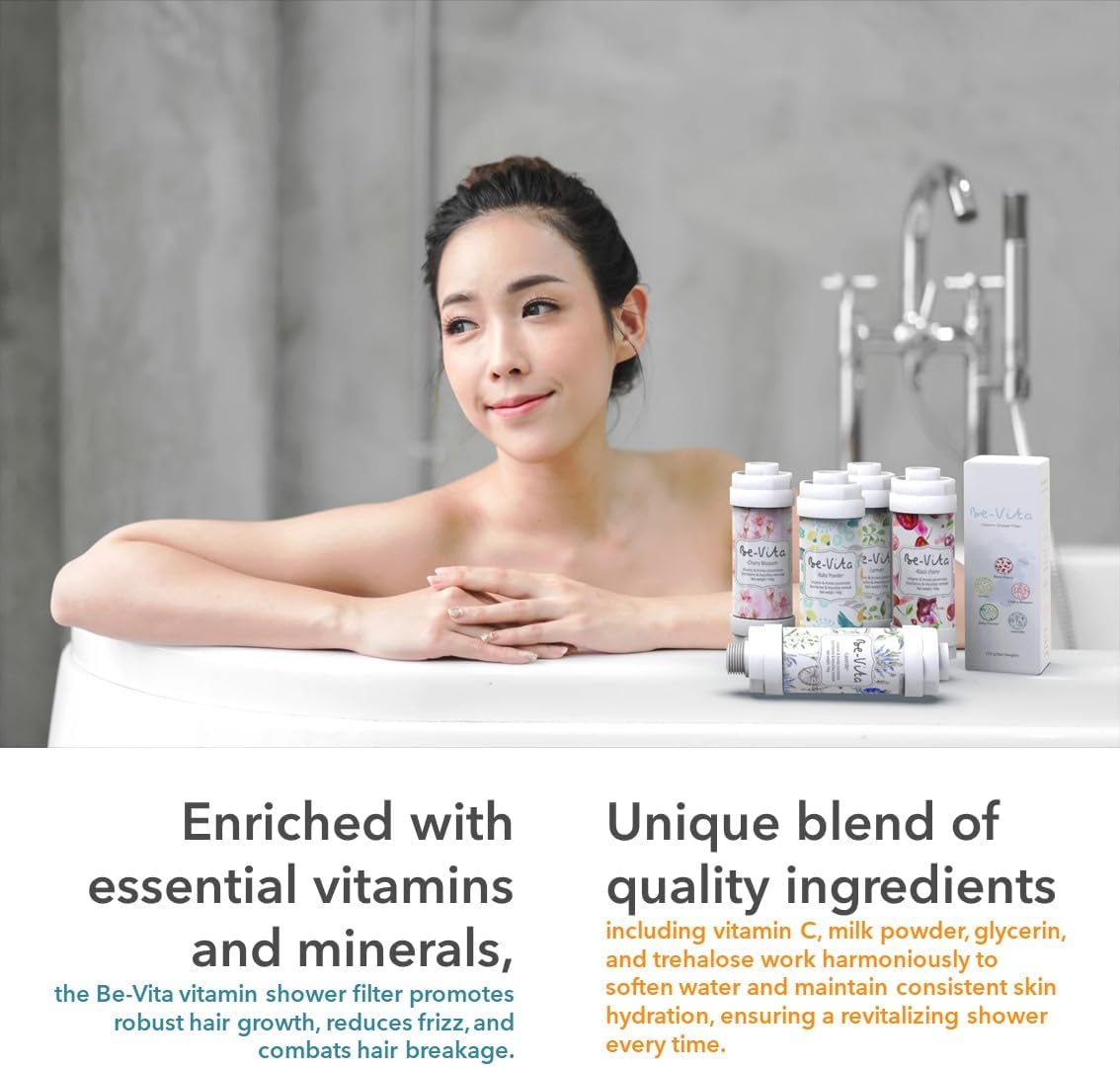Thumbnail 4 de Filtro doccia coreano con vitamine Be-Vita limone: idratante, anti-cloro e aromaterapia rilassante