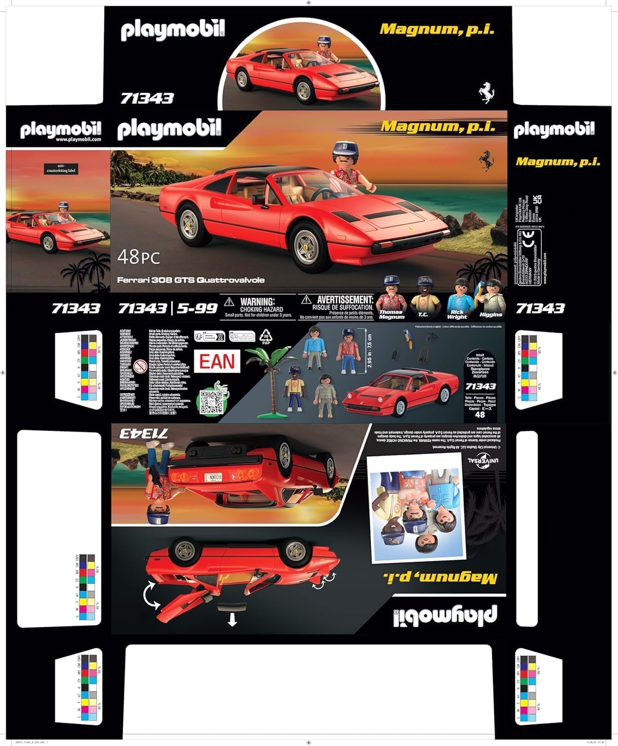 Thumbnail 6 de PLAYMOBIL Famous Cars 71343 Magnum, P.I. Ferrari 308 GTS Quattrovalvole (Supersportwagen)