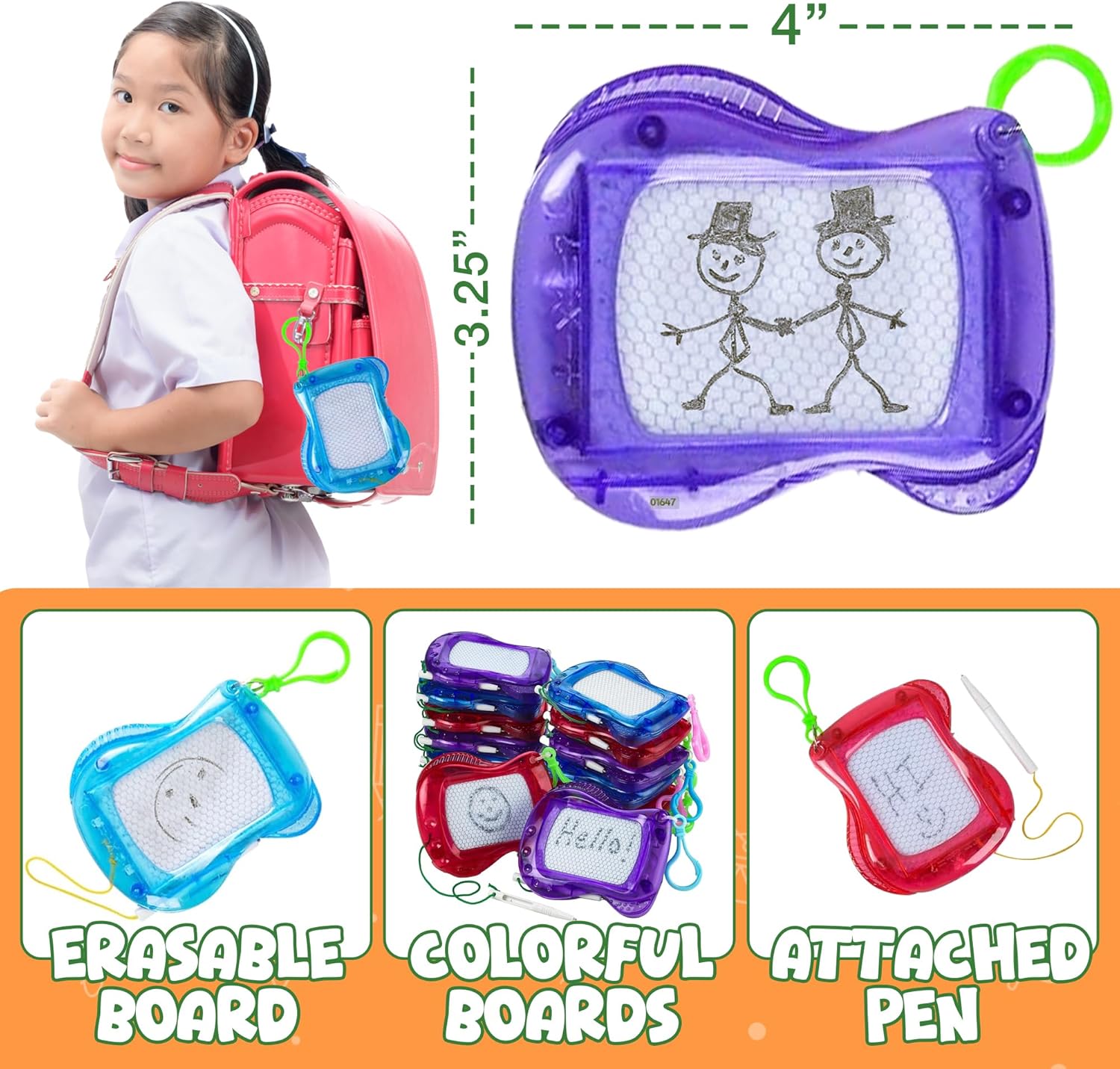 Thumbnail 3 de Mini Magnetic Drawing Board Pack of 12 erasable sketch pad 🎨