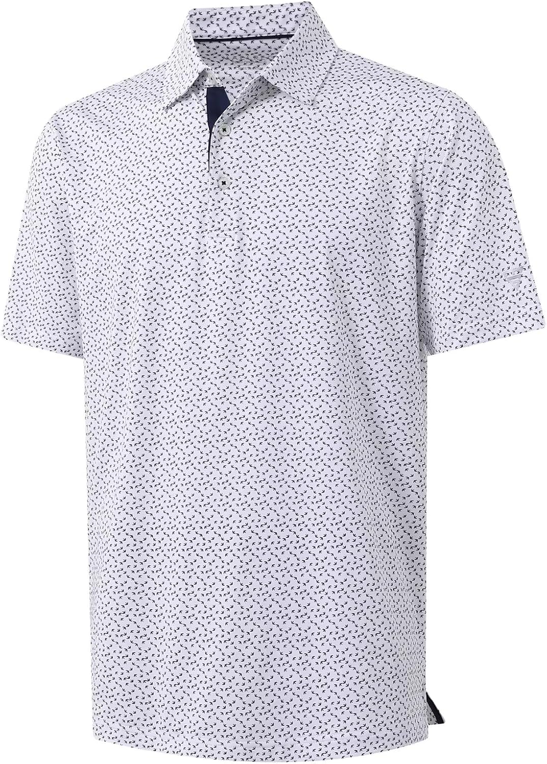 Detalle de M MAELREG Men’s Golf Shirt Short Sleeve Dry-Fit Printed Performance Polo (UPF 30+)