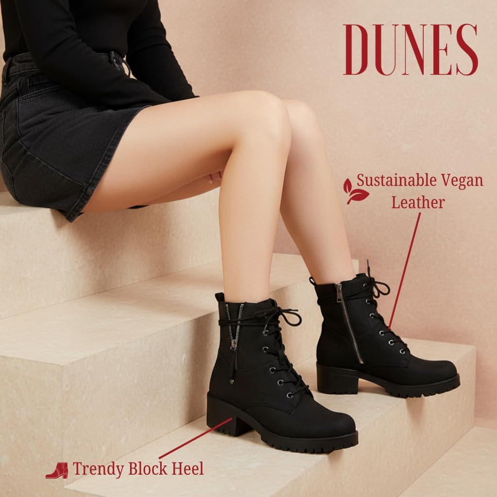 Detalle 2 de Dunes Kobe Heeled Combat Boots 1-inch