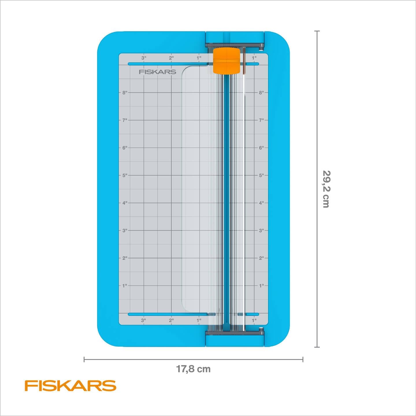 Detalle 2 de Fiskars Papierschneider für Kinder ab 6 Jahren – sichere Klinge, gerader Schnitt, 29,2 x 17,8 cm