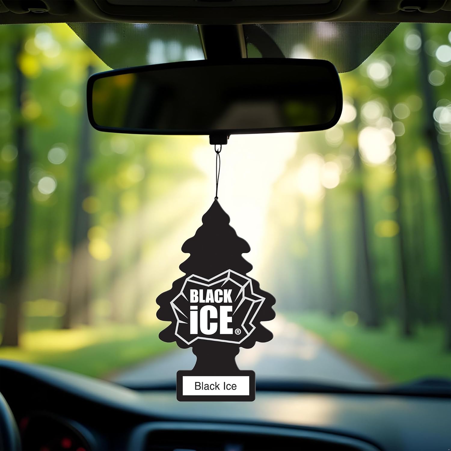 Detalle de Little Trees Air Freshener Tree MTR0004 Black Ice – hanging car, home and caravan fragrance (single pack)