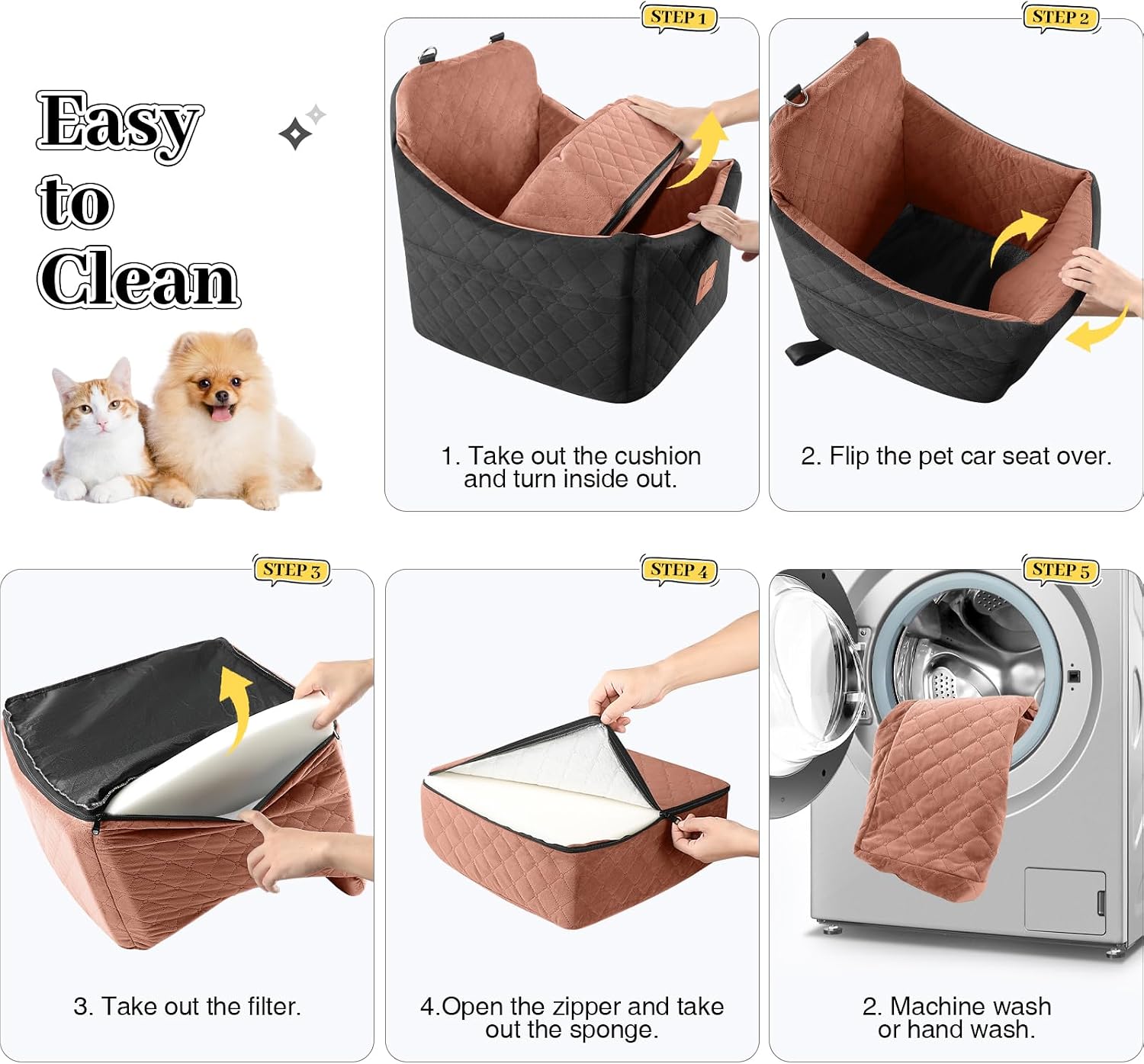 Thumbnail 3 de INDYBUD Dog Car Seat for Small to Medium Dogs