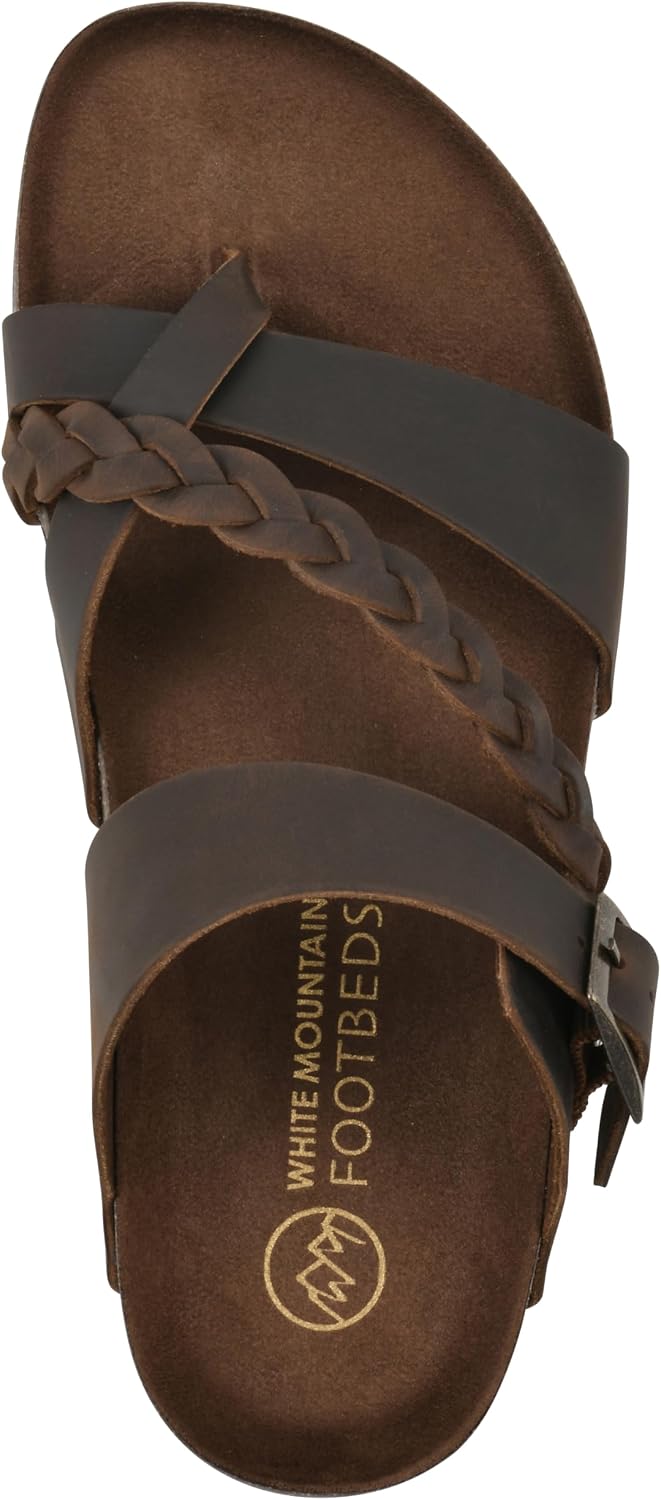 Detalle de WHITE MOUNTAIN Women's Hazy Braided Signature Comfort-Molded Footbed Sandal
