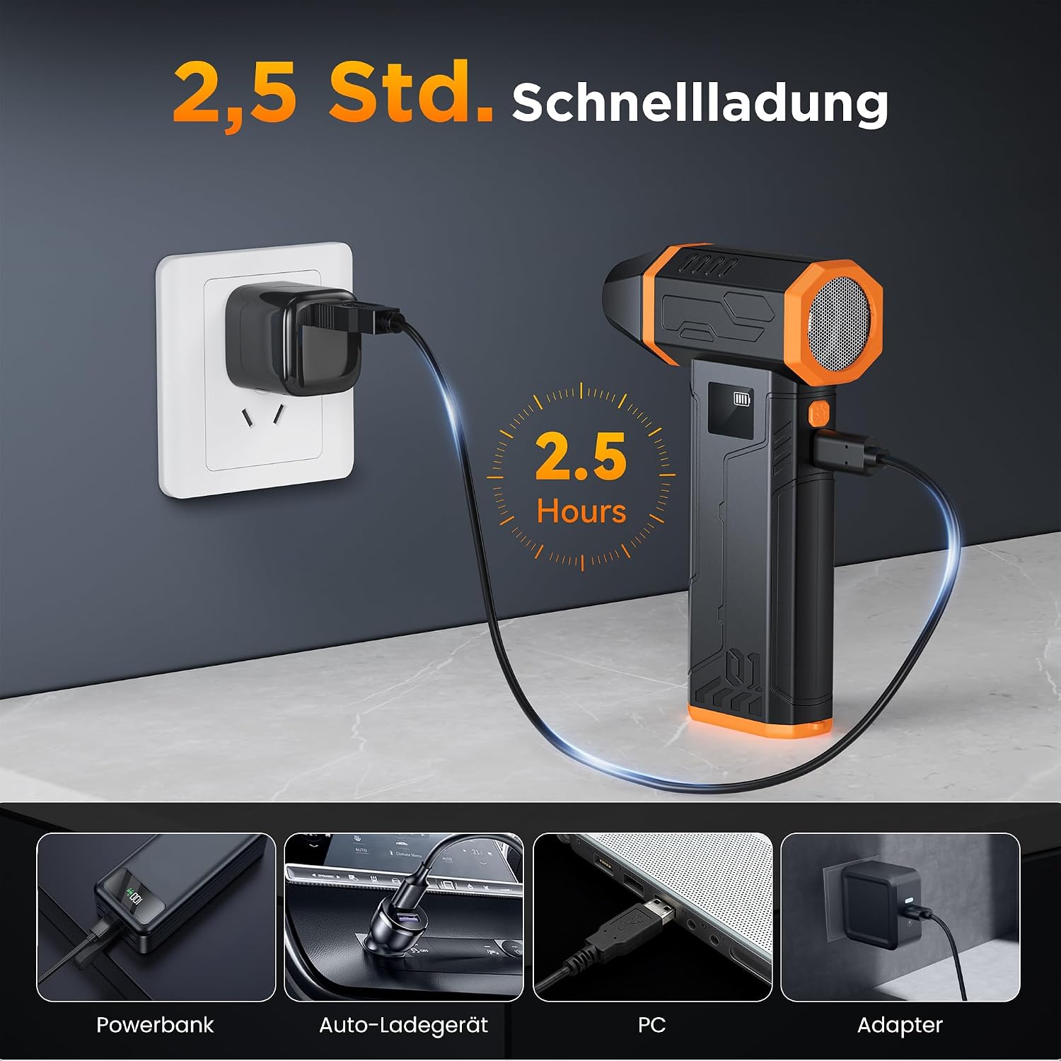 Detalle 2 de VIWAVE Elektrisches Staubgebläse 150.000 U/min
