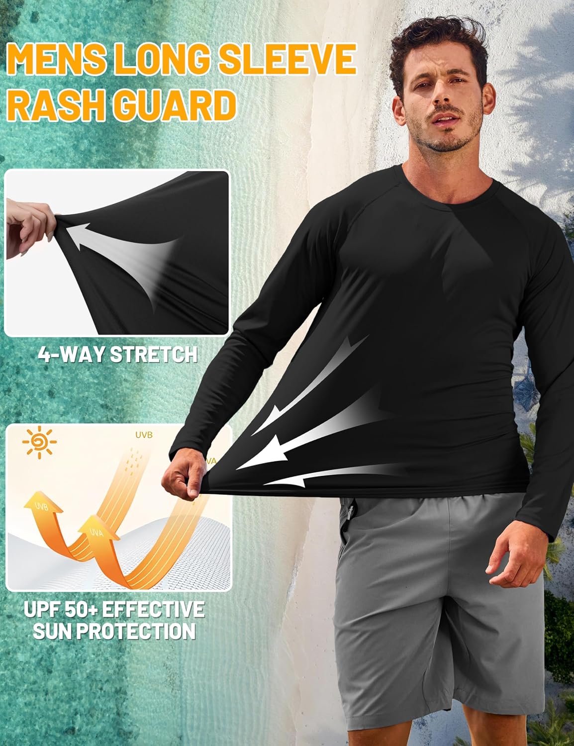 Detalle de TACVASEN UPF 50+ long sleeve T-shirt