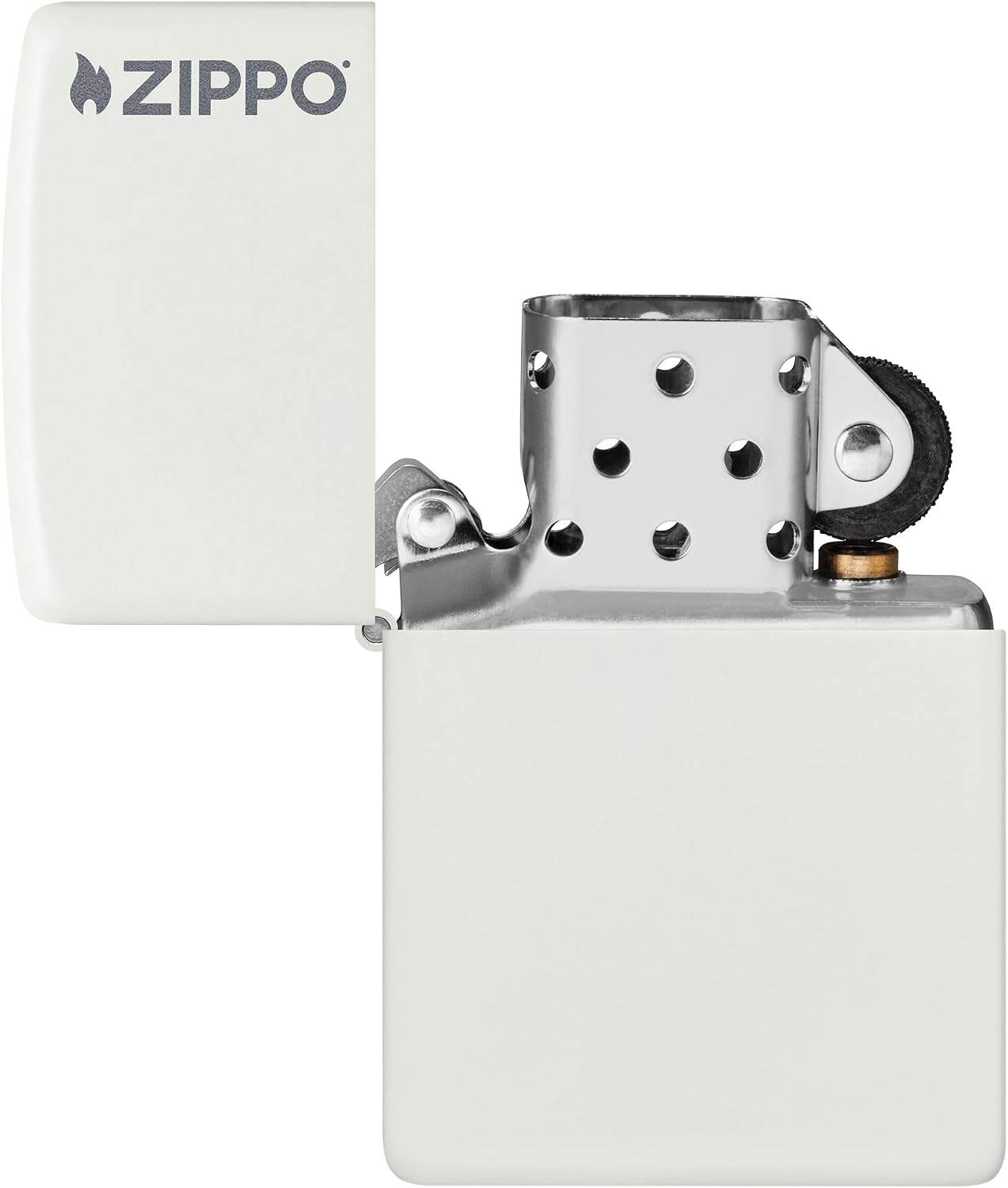 Detalle 2 de Zippo Model Podstawowy – zapalniczka sztormowa, biała matowa z kolorowym nadrukiem