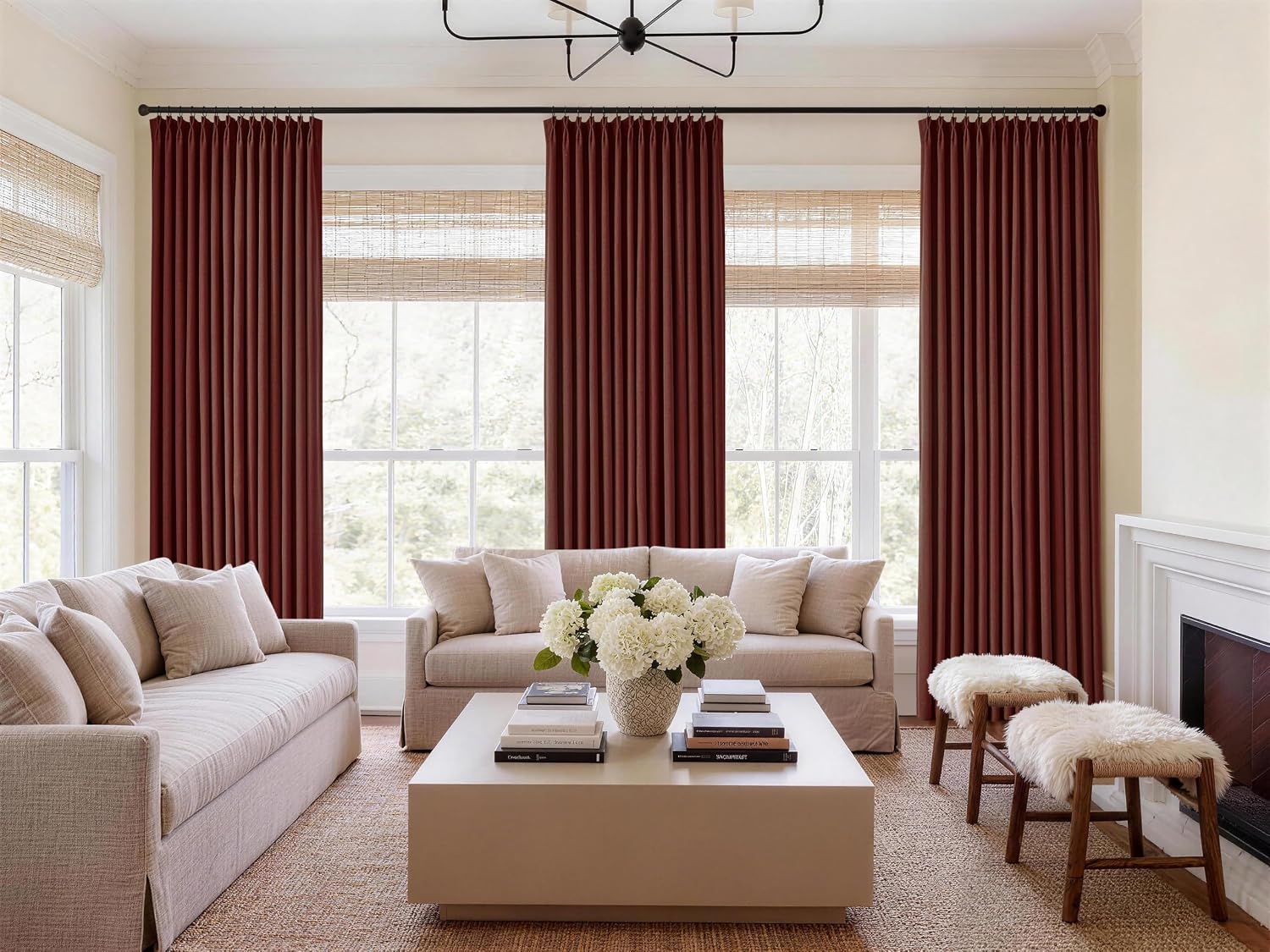Thumbnail 6 de Lirien Linen curtain 96-Inch Blackout Curtains, Chestnut Brown, Pinch Pleat
