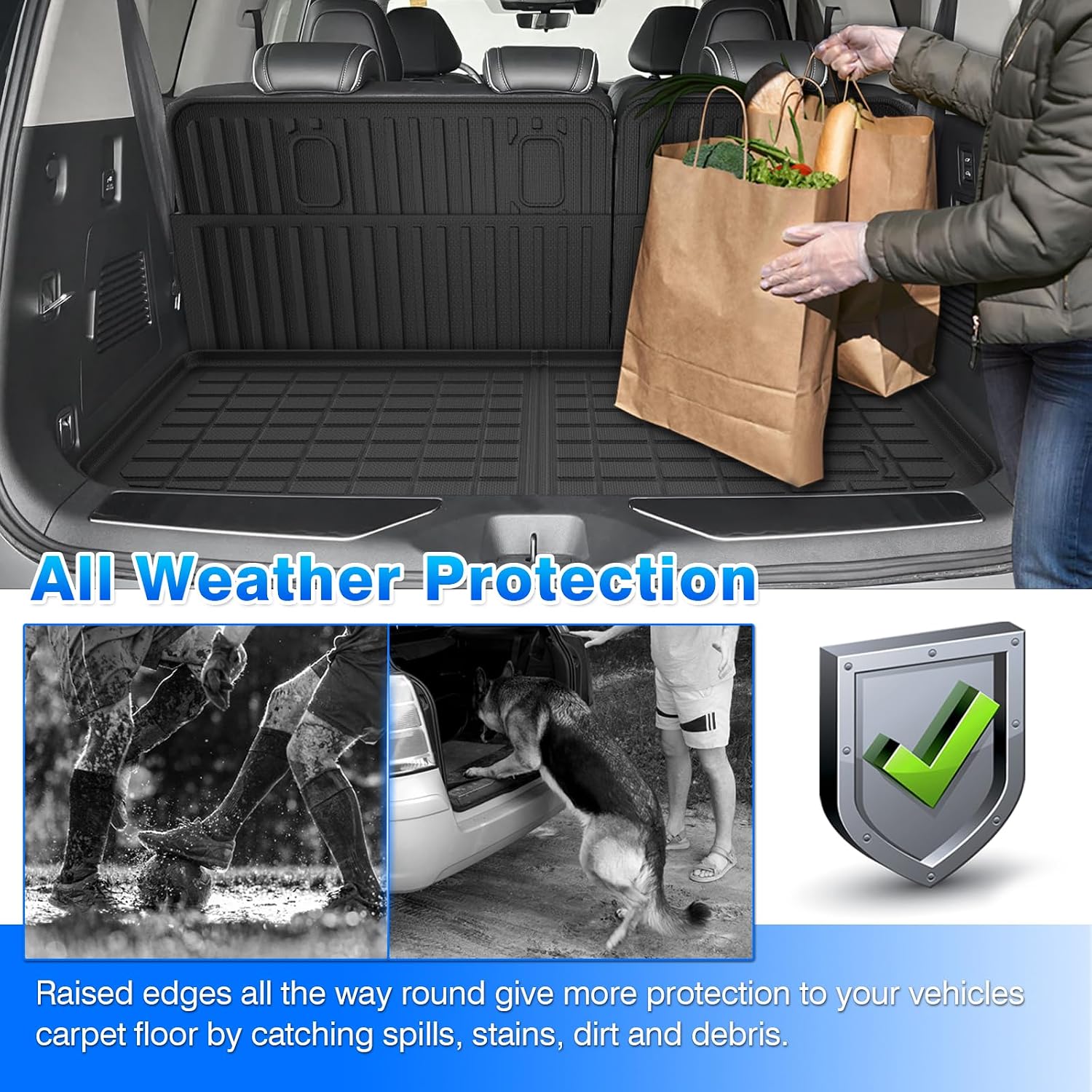 Thumbnail 5 de Cartist Floor Mats & Cargo Liner for Nissan Armada 2025 / Infiniti QX80 (8 Seats) - All-Weather, Custom Fit