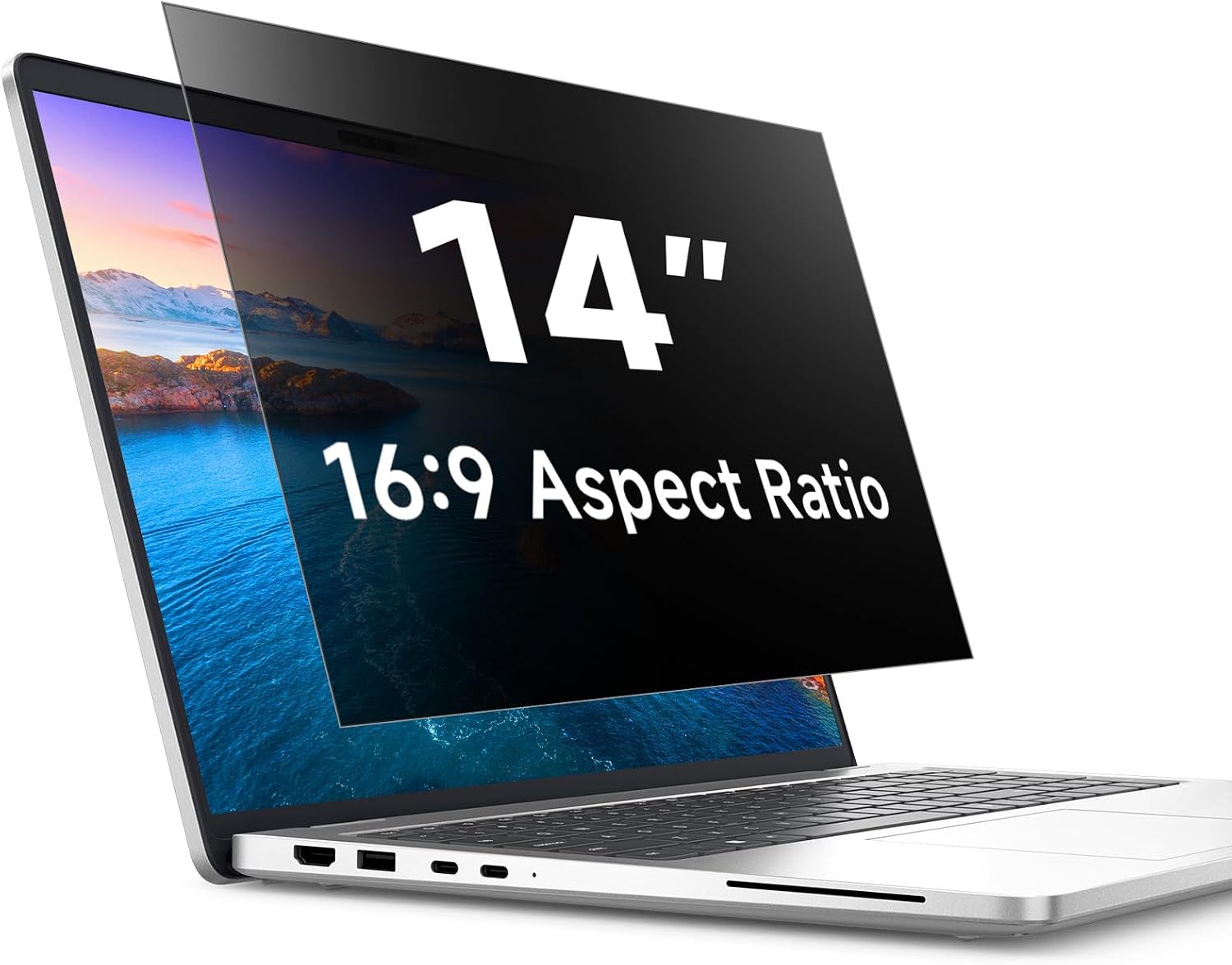STARY 14-inch Removable Laptop Privacy Screen (16:9) Anti-Spy Blue Light Glare Shield