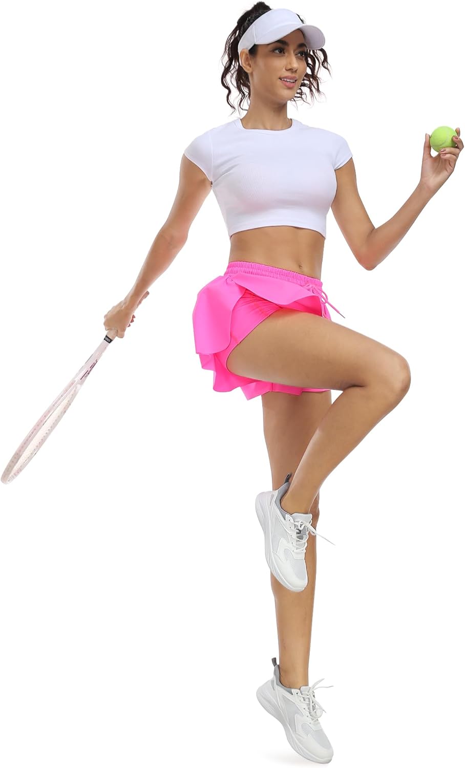 Thumbnail 5 de Wsirmet Flowy Butterfly 2-in-1 Athletic Workout Shorts for Women with Pockets