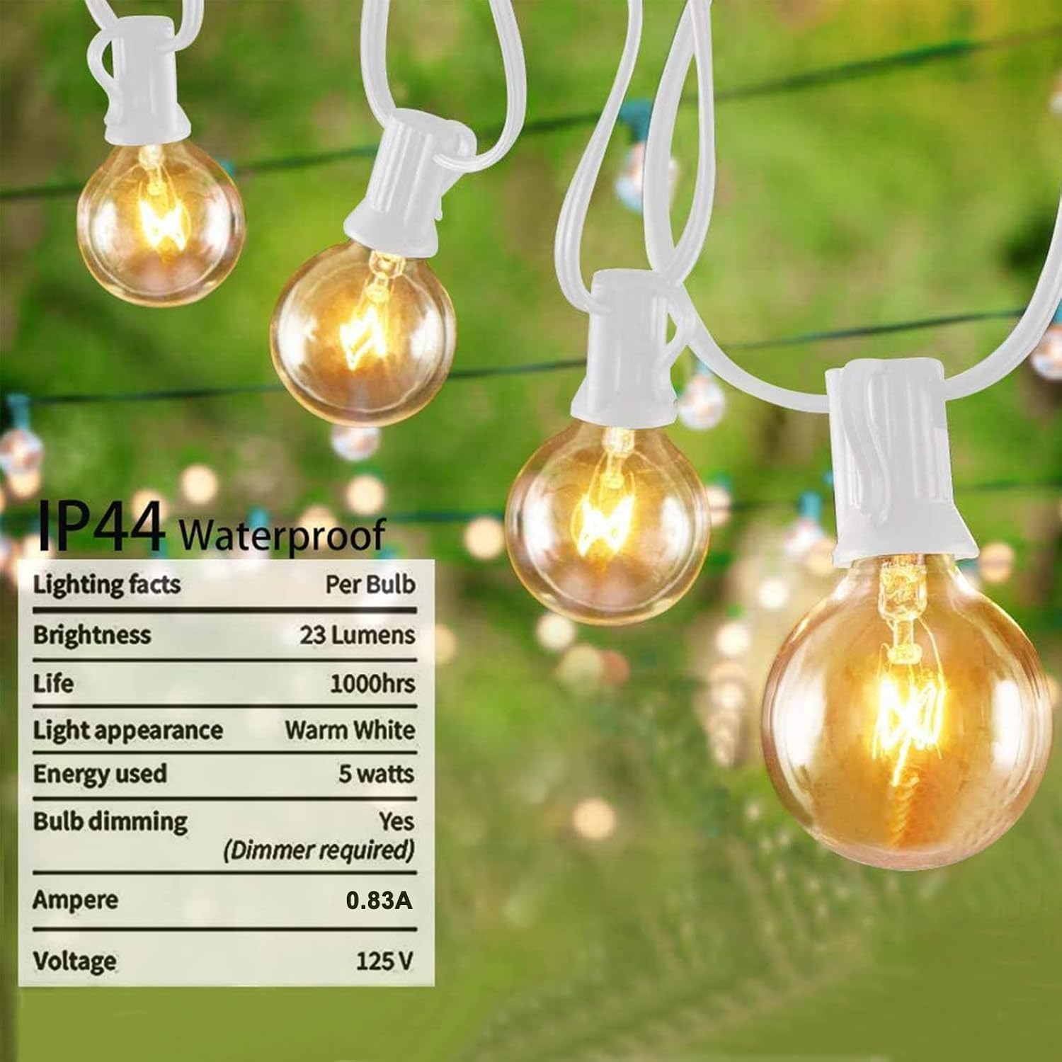 Thumbnail 2 de SUNSGNE Globe String Lights 50 ft