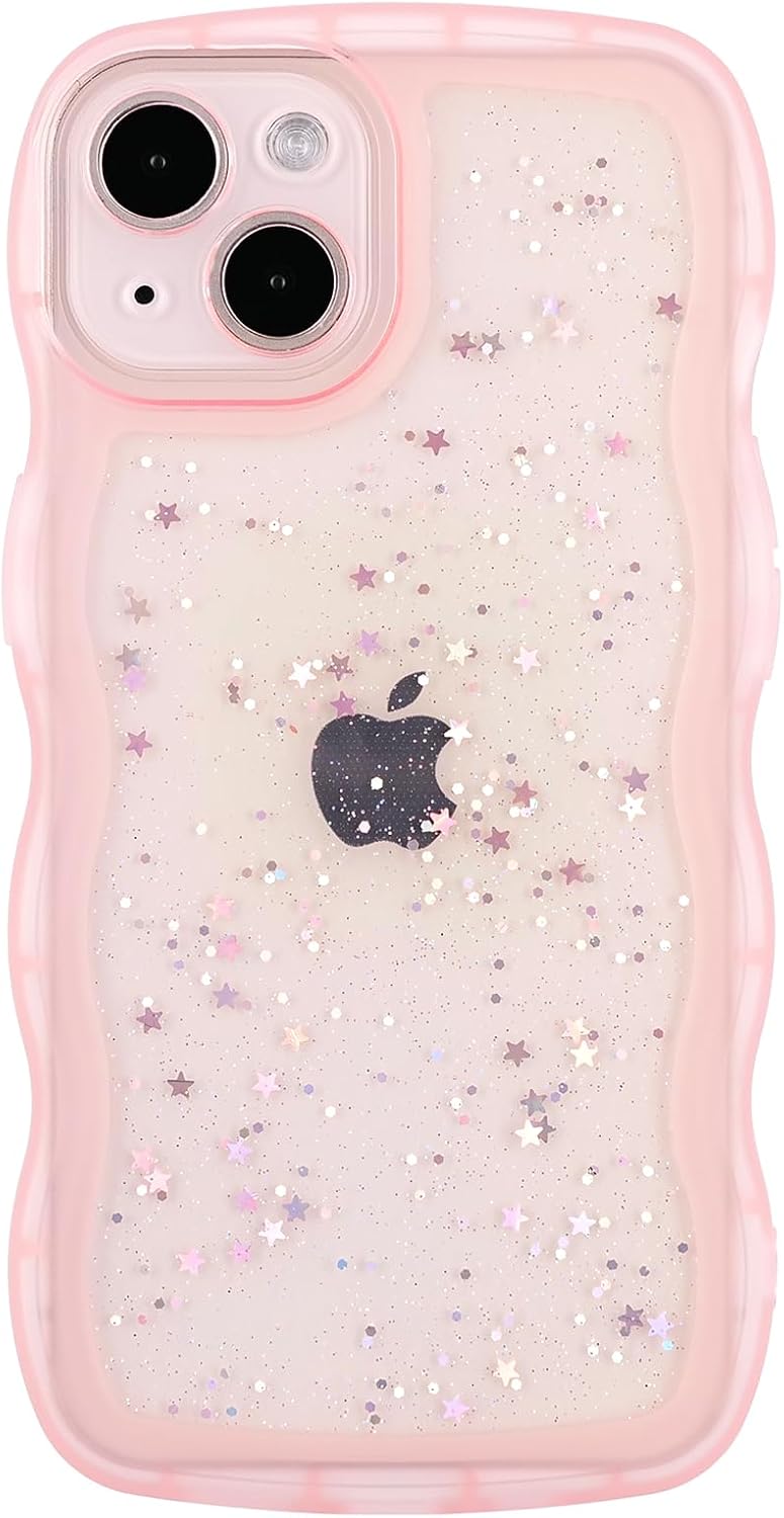 Detalle de Cyberowl Cyberowl iPhone 13 Case, Pink Glitter TPU with Raised Edges