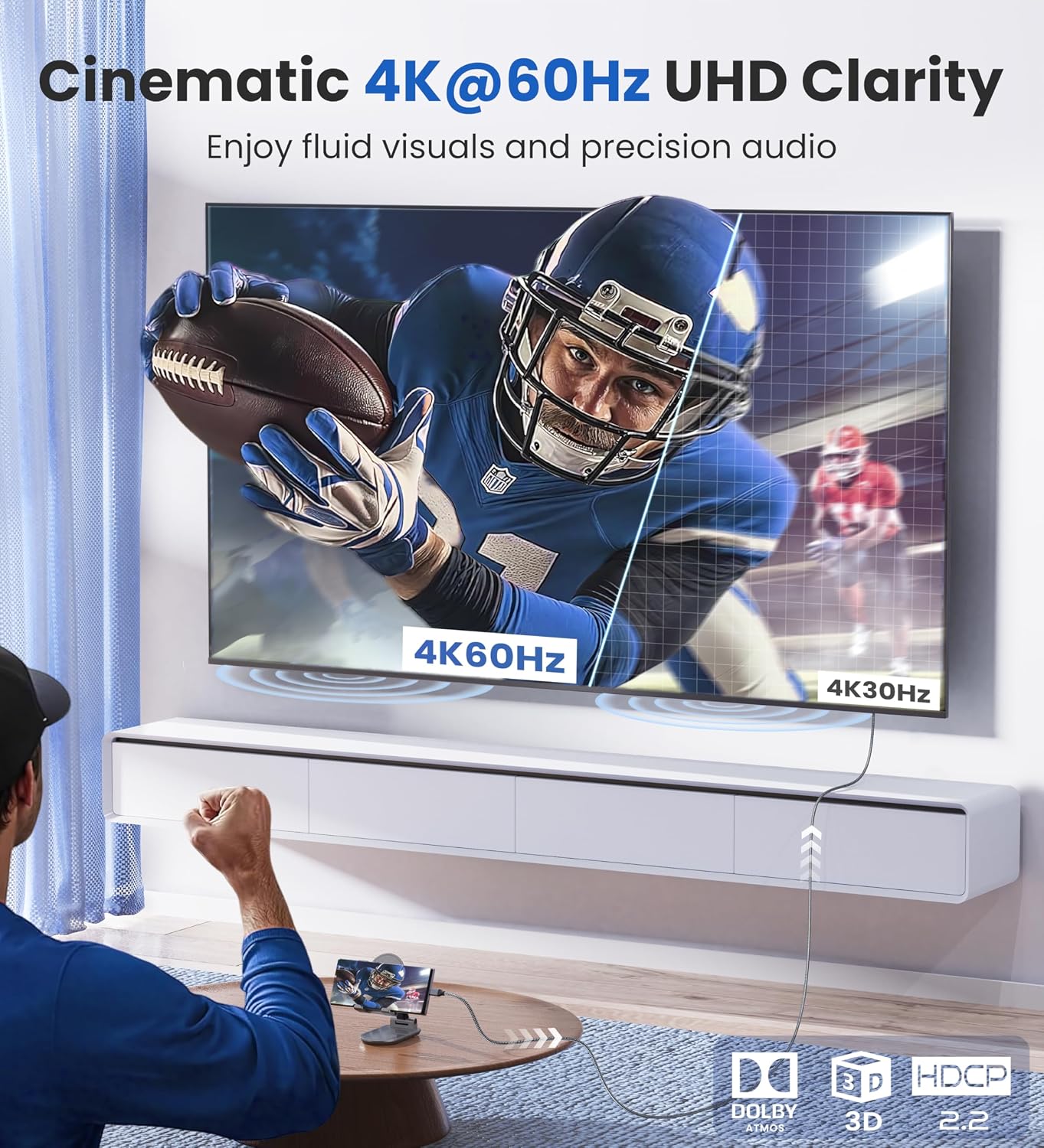 Detalle 2 de Warrky USB C to HDMI 4K 60Hz