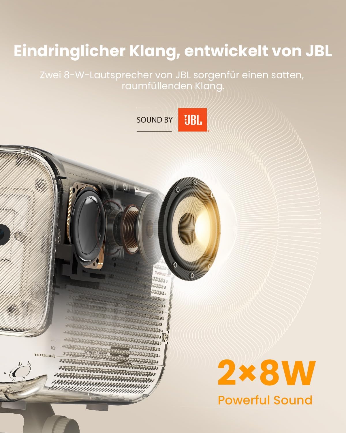 Detalle 2 de Yaber L2 Plus – SGS-zertifizierter Smart Beamer mit hoher Helligkeit, 1080p, HDR10, JBL-Sound & Auto-Fokus