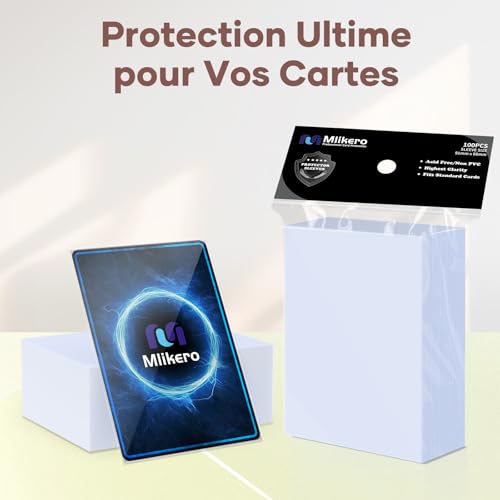 Detalle de Mlikero 1000 Sleeves Carte Souple – Protège-cartes 66 × 91 mm, polypropylène sans PVC