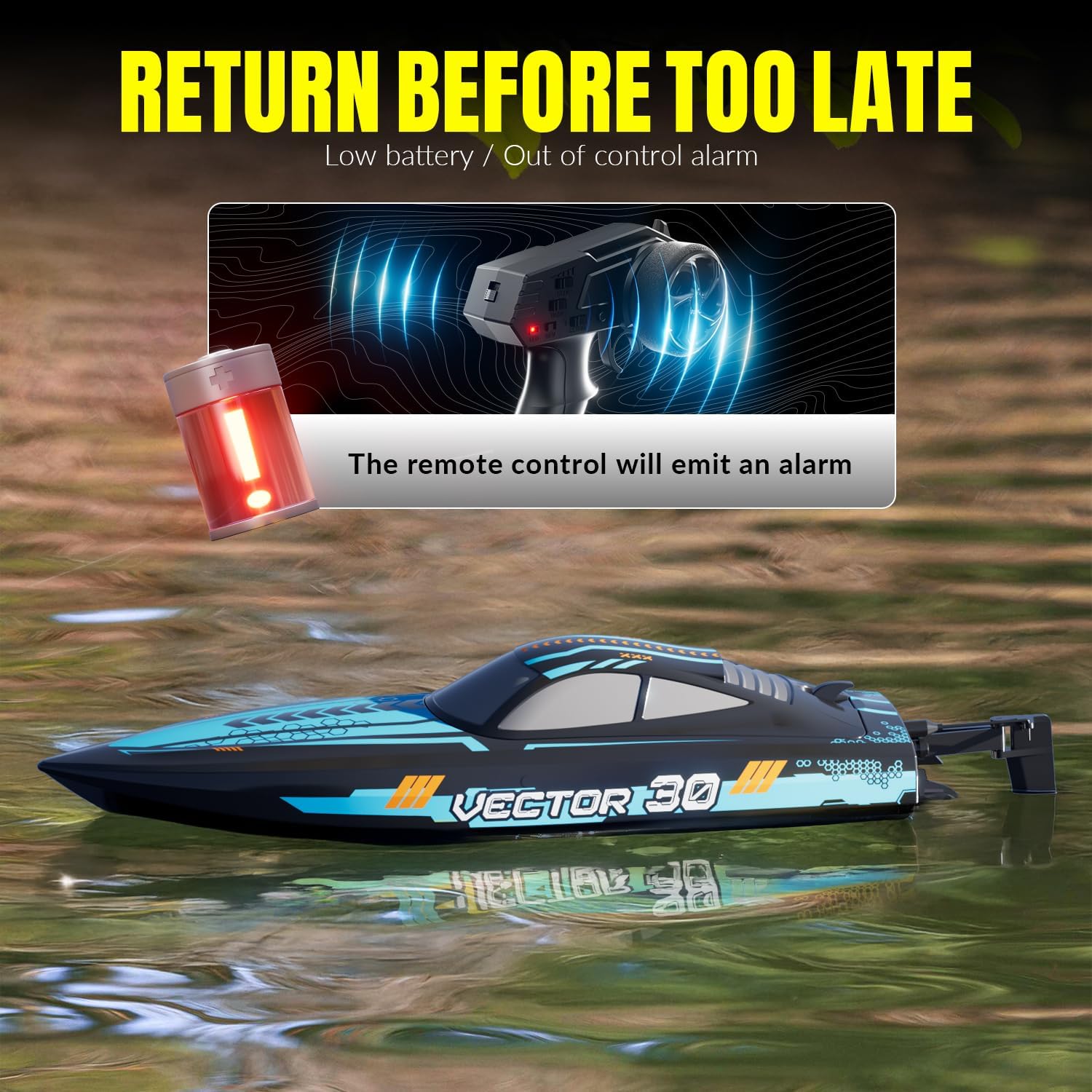 Thumbnail 6 de VOLANTEXRC RC Boat 2.4GHz with 2 Batteries