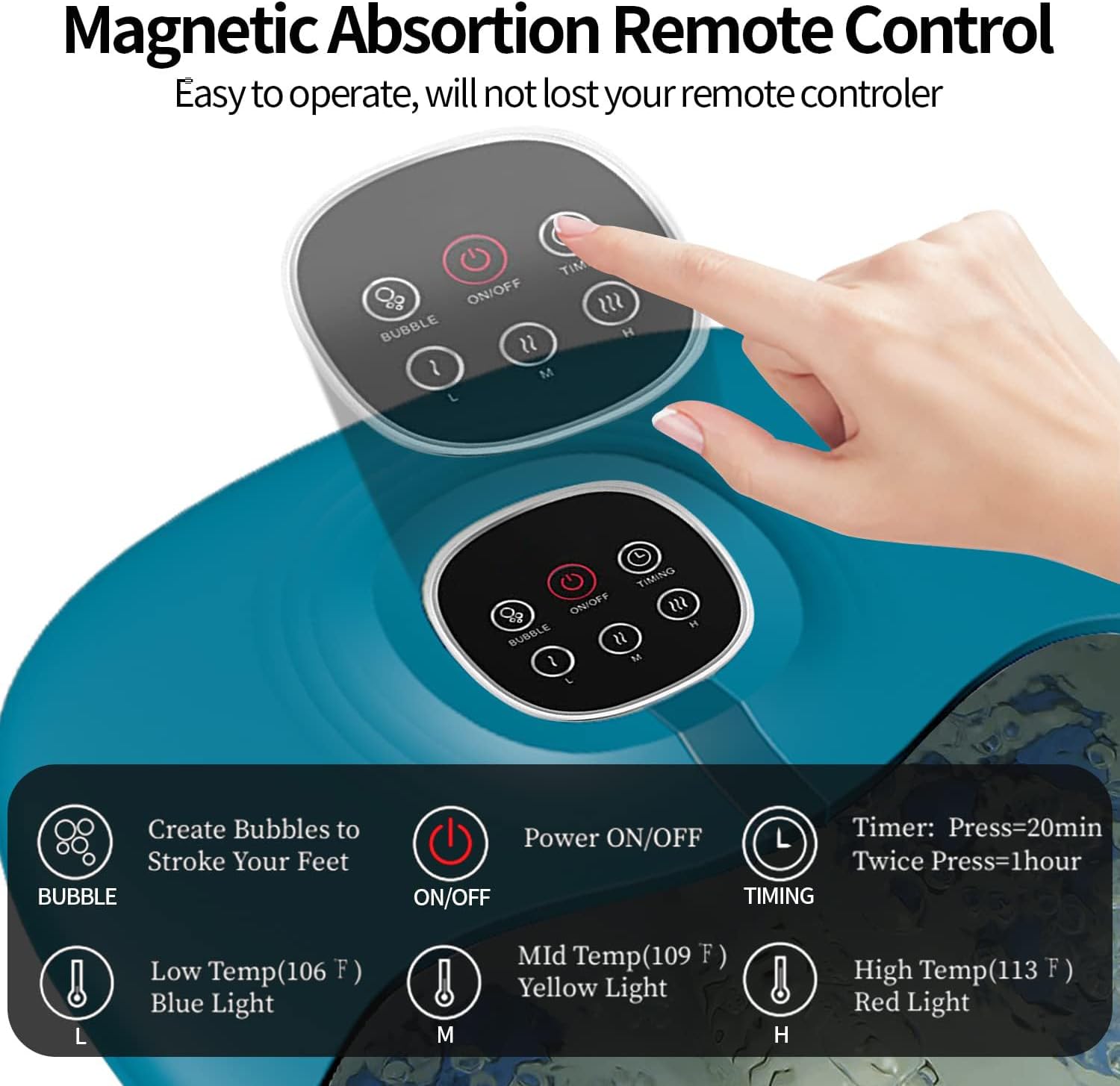 Thumbnail 5 de KNQZE Foot Spa and Massager with 16 rollers