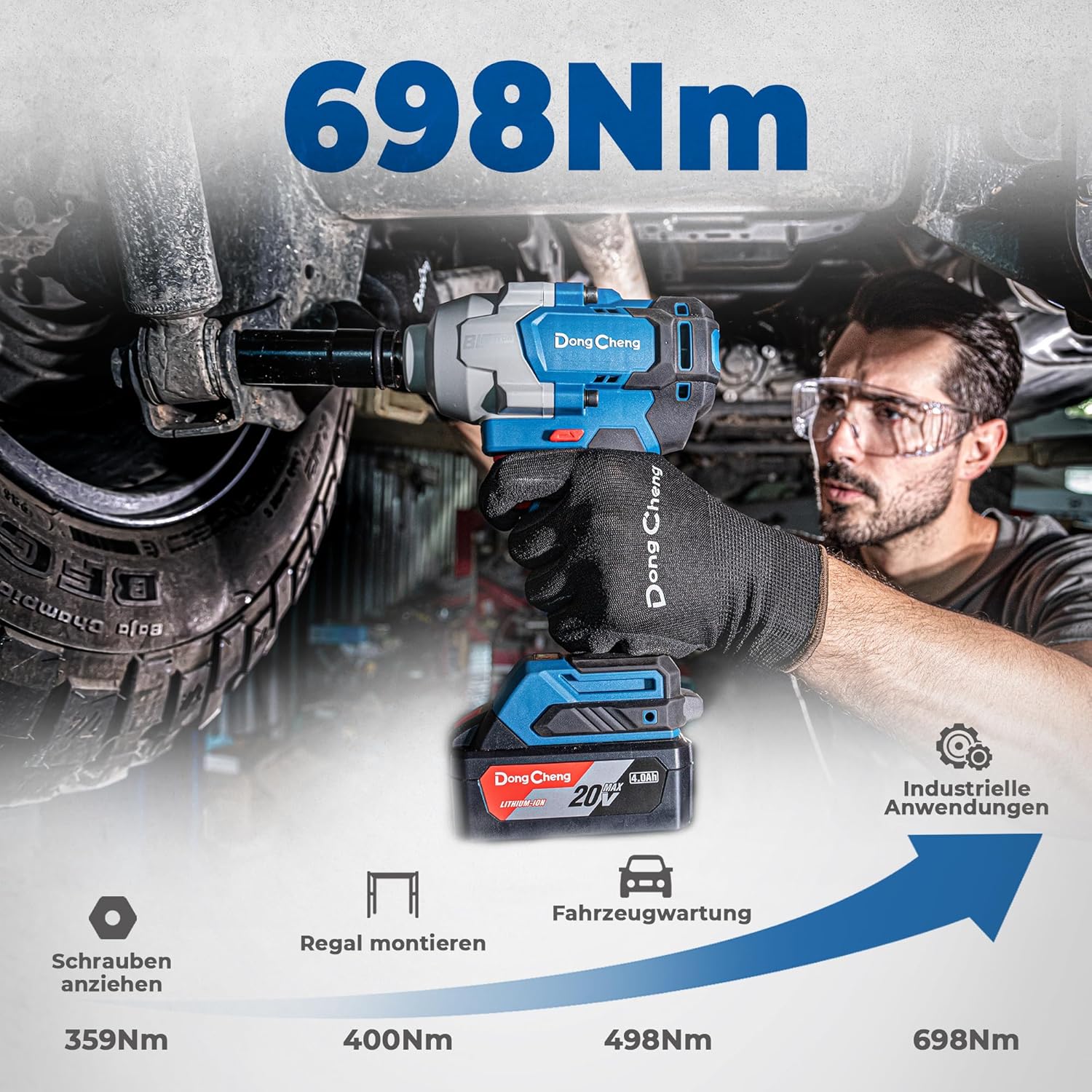 Thumbnail 2 de Dong Cheng 18V bürstenloser Schlagschrauber 698 Nm