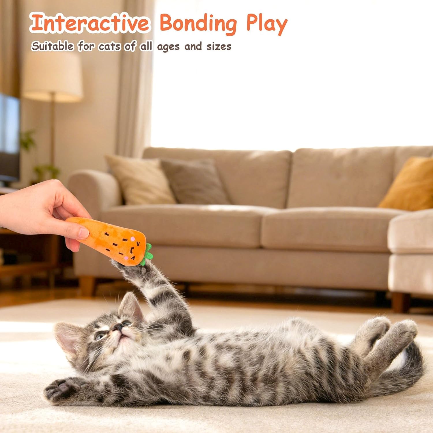 Thumbnail 6 de ETEKYER Cat toys vegetable Catnip Plush Cat Toys, 5-Piece Vegetable Set