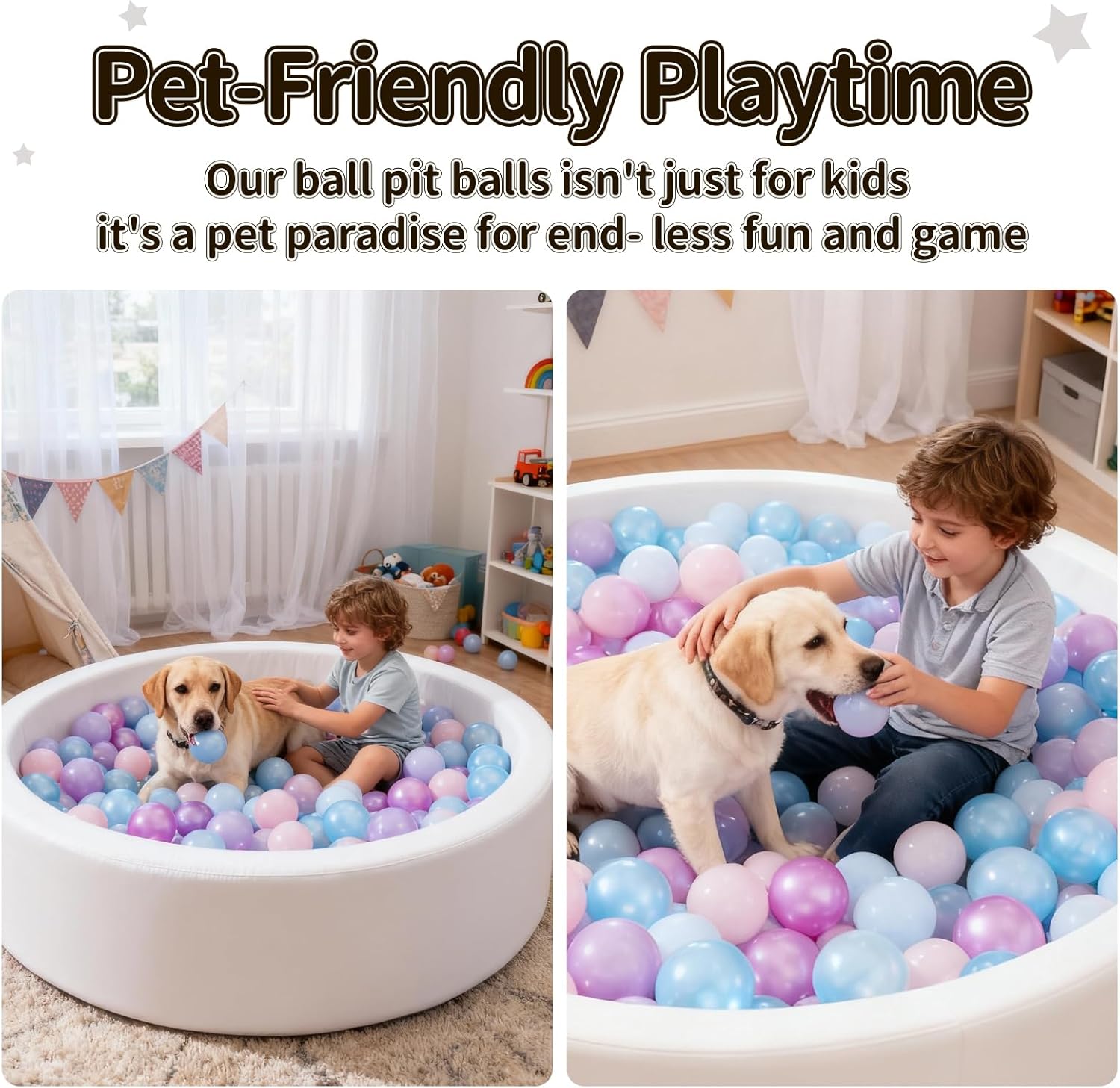 Detalle 2 de STARBOLO Ball Pit Balls (Phthalate-Free, BPA-Free) for Toddlers — Crush-Proof Pool Play Pit Balls