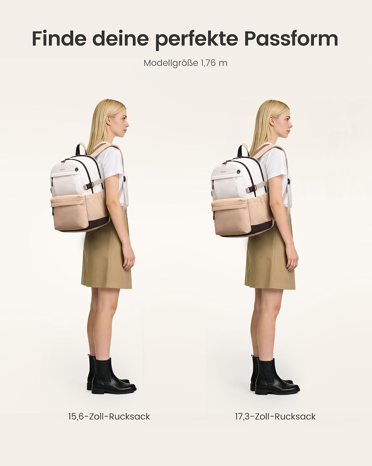 Thumbnail 6 de LOVEVOOK Damen-Rucksack für 15,6-Zoll-Laptop – Schulrucksack mit großem Getränkehalter und 4 Hauptfächern
