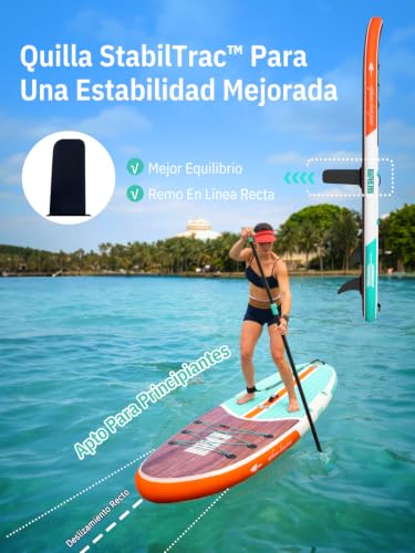 Detalle 2 de Niphean Tabla Paddle Surf Hinchable 320 cm con Accesorios: estabilidad y versatilidad para familias