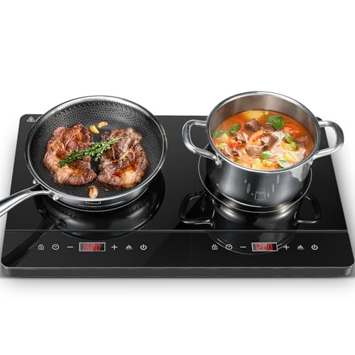 Imagen de KICHPOWER Double Induction Hob: Portable 2-Zone Cooker with Independent Touch Controls en OfertitasTOP