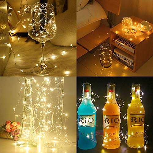 Thumbnail 7 de HELESIN 12 Luci per Bottiglie: kit decorazione natalizia con 12 stringhe da 2 m e 20 LED Bianco Caldo