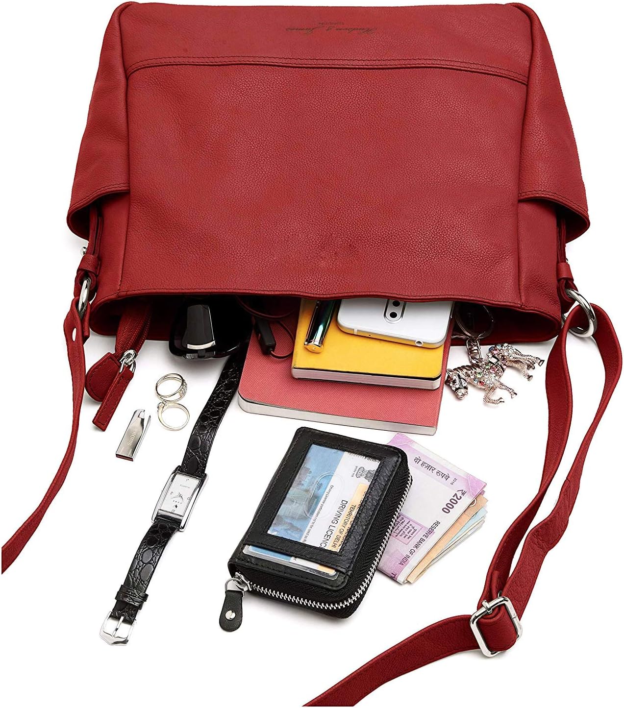 Thumbnail 3 de Hudson & James Designer Genuine Leather Women Travel Satchel