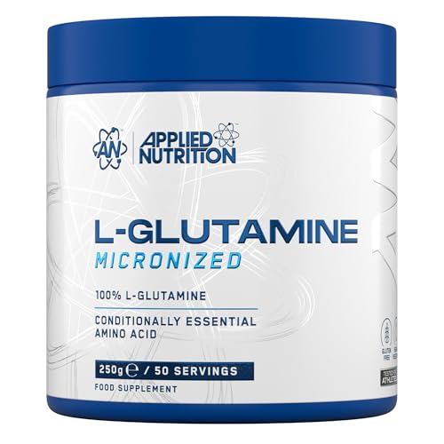Detalle de Applied Nutrition L Glutamine Powder – 250g, Unflavoured, 50 Servings