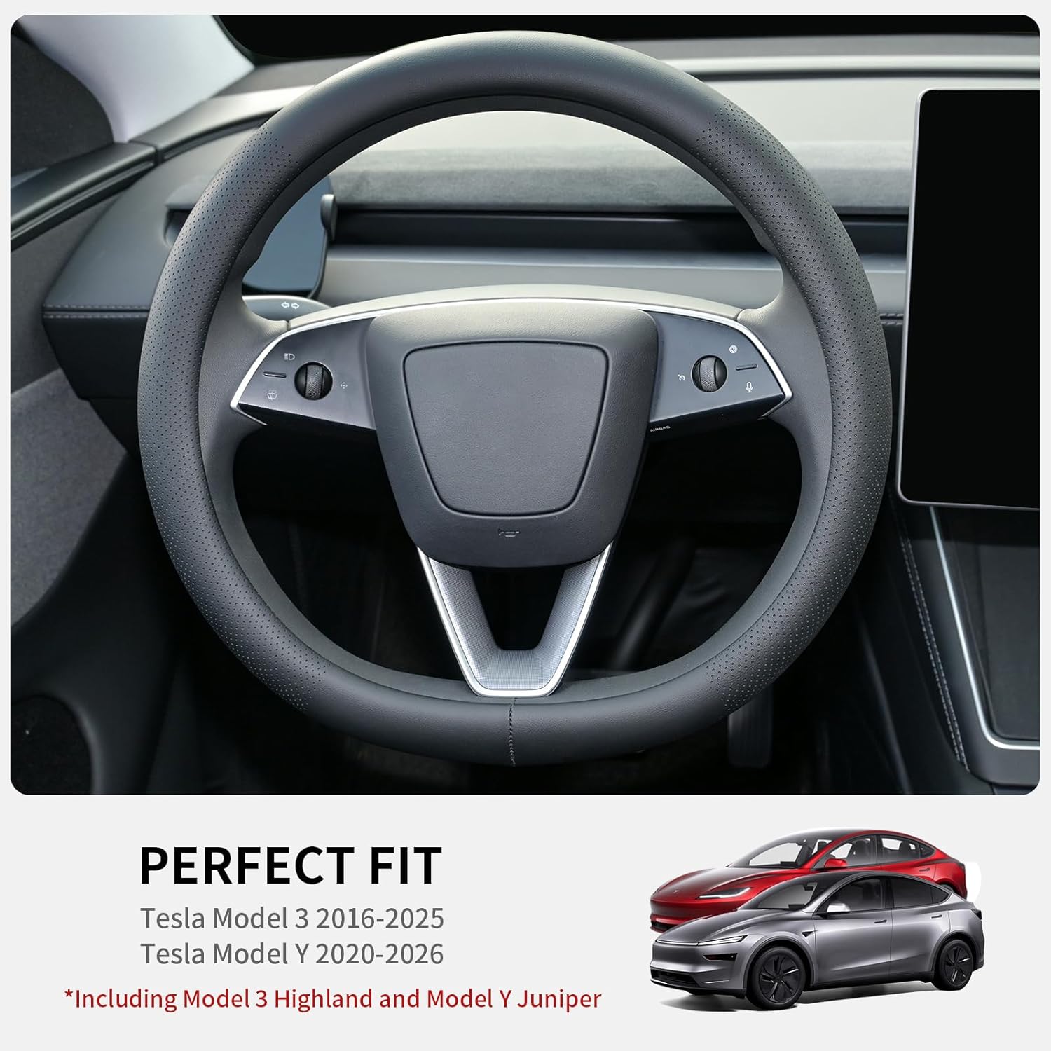 Detalle 2 de Uxcer Nappa Leather Steering Wheel Cover 2026